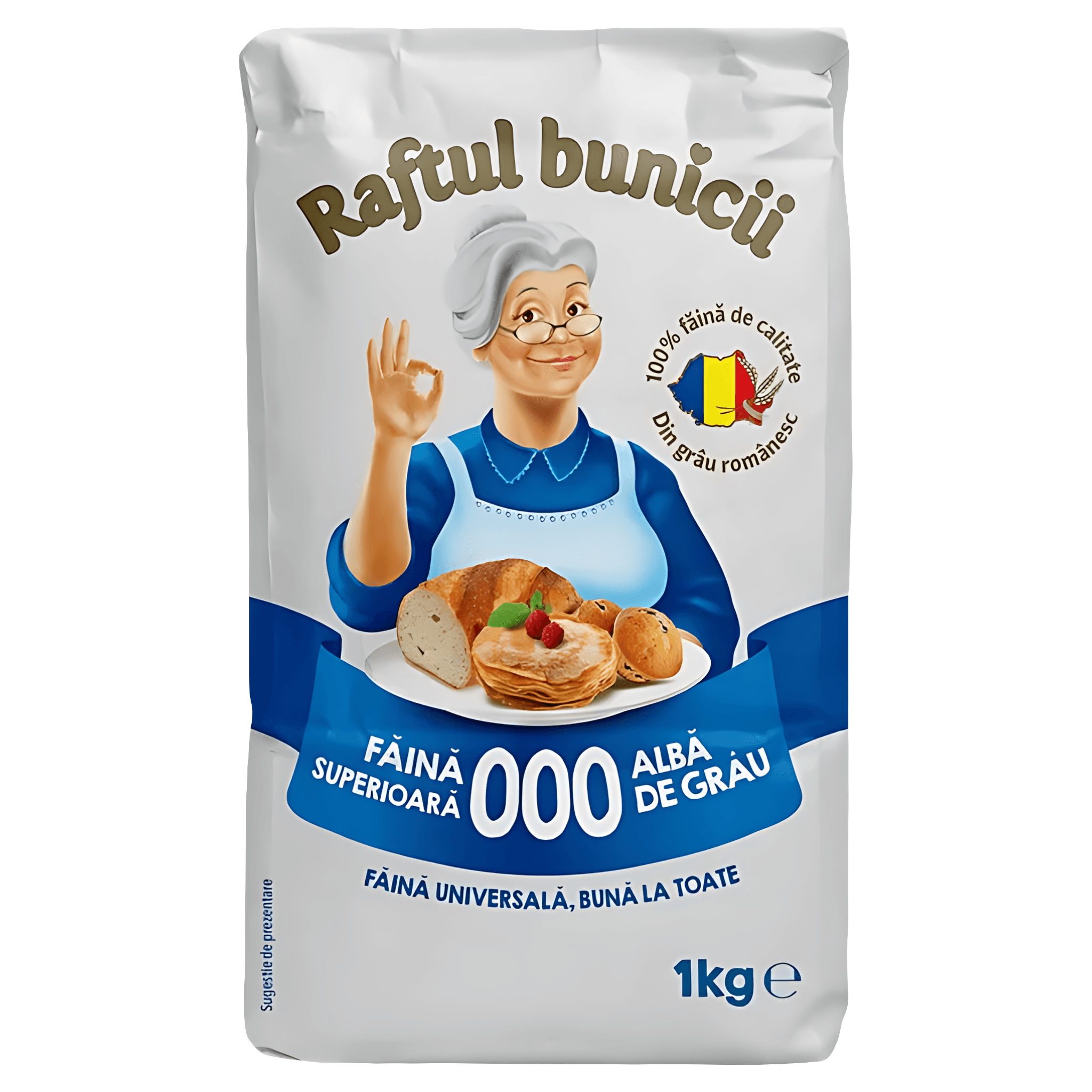 Faina alba de grau superioara 000 Raftul Bunicii, 1 kg