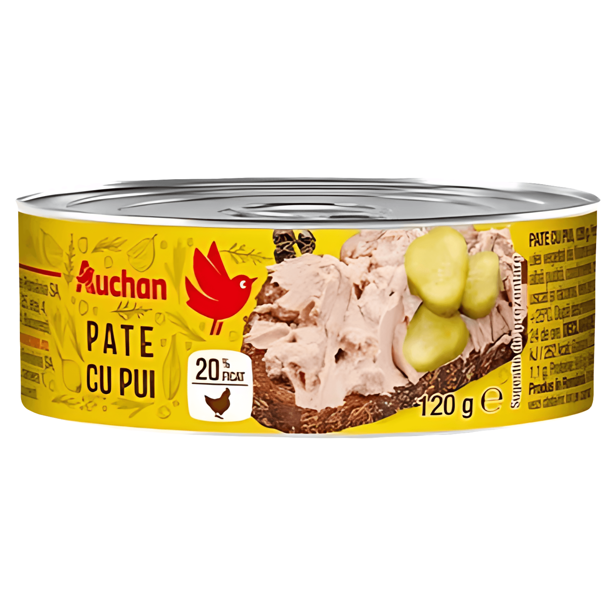 Pate cu pui Auchan, 120 g