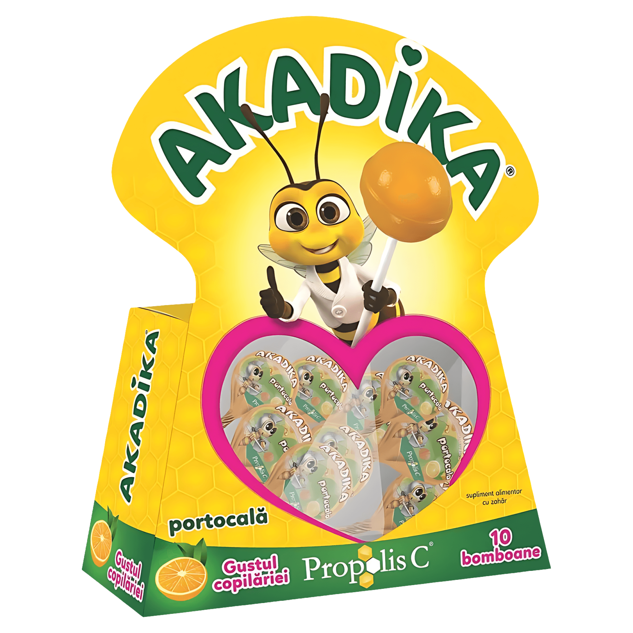 Akadika Propolis C cu portocala, Fiterman Pharma, 10 acadele