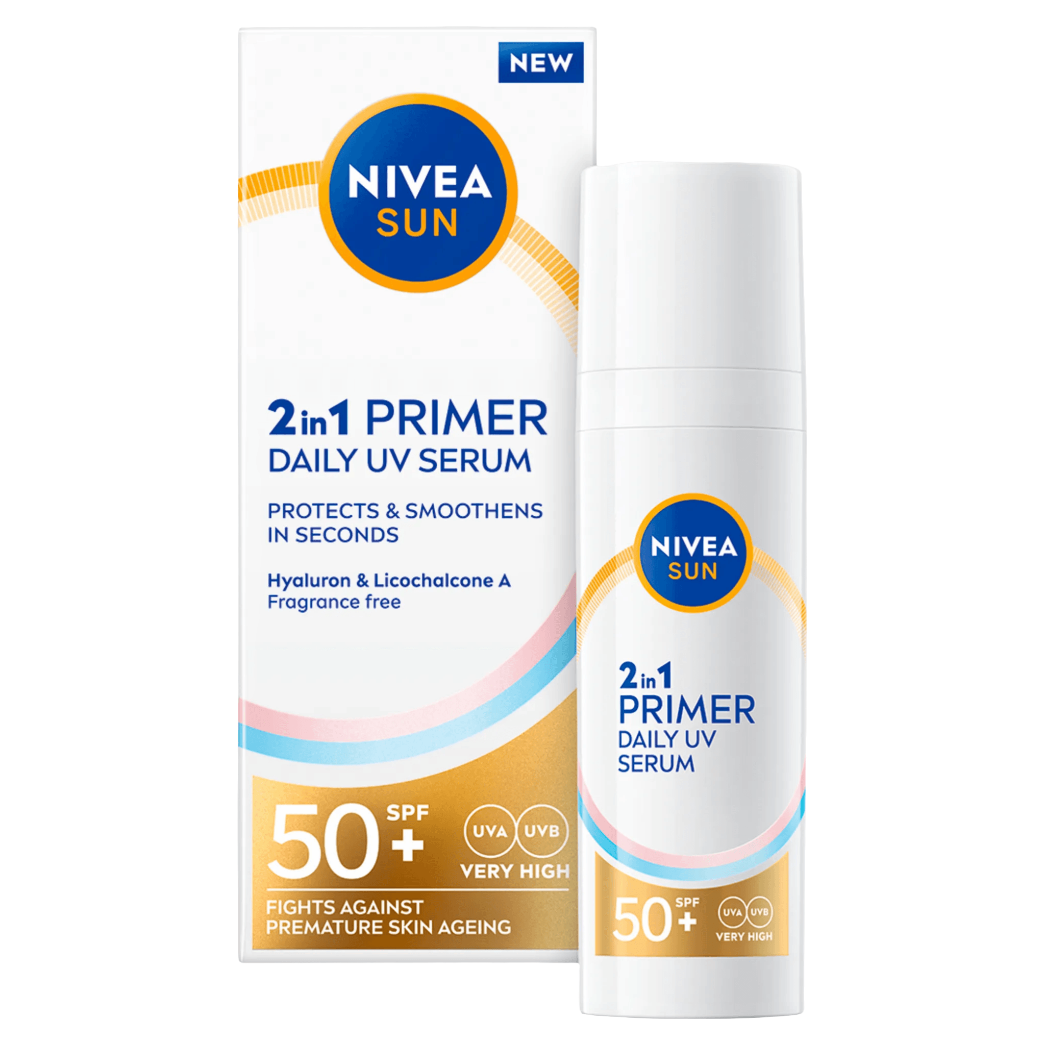 Serum Nivea Sun 2 in 1 Primer Daily UV SPF 50+, 30 ml