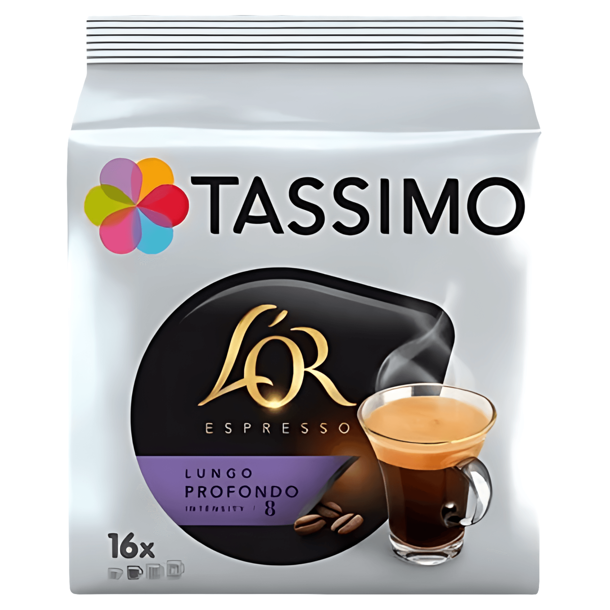 Capsule cafea L'Or Lungo Profundo, compatibile Tassimo, 16 capsule