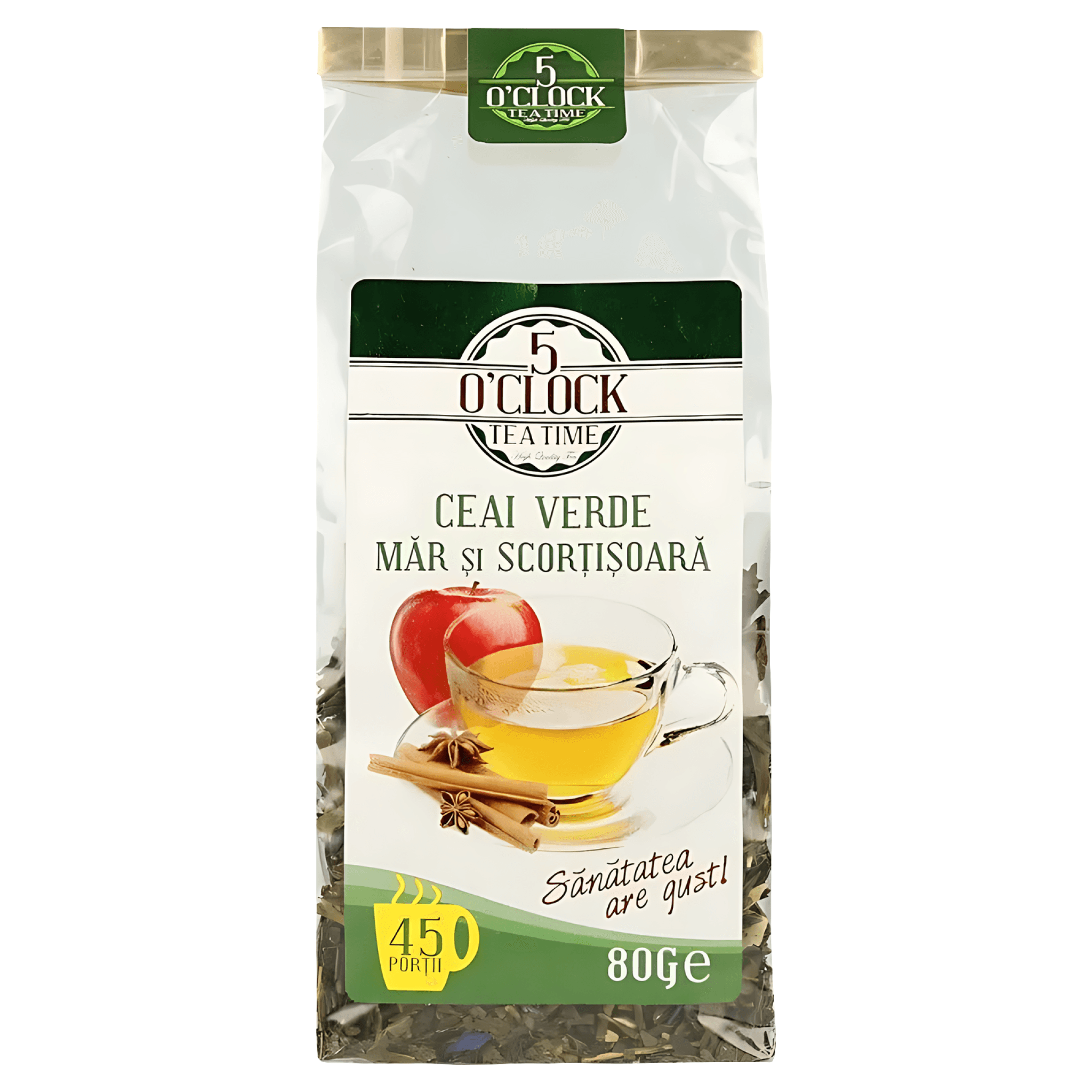 Ceai verde 5 O'Clock cu aroma de mar si scortisoara, 80 g