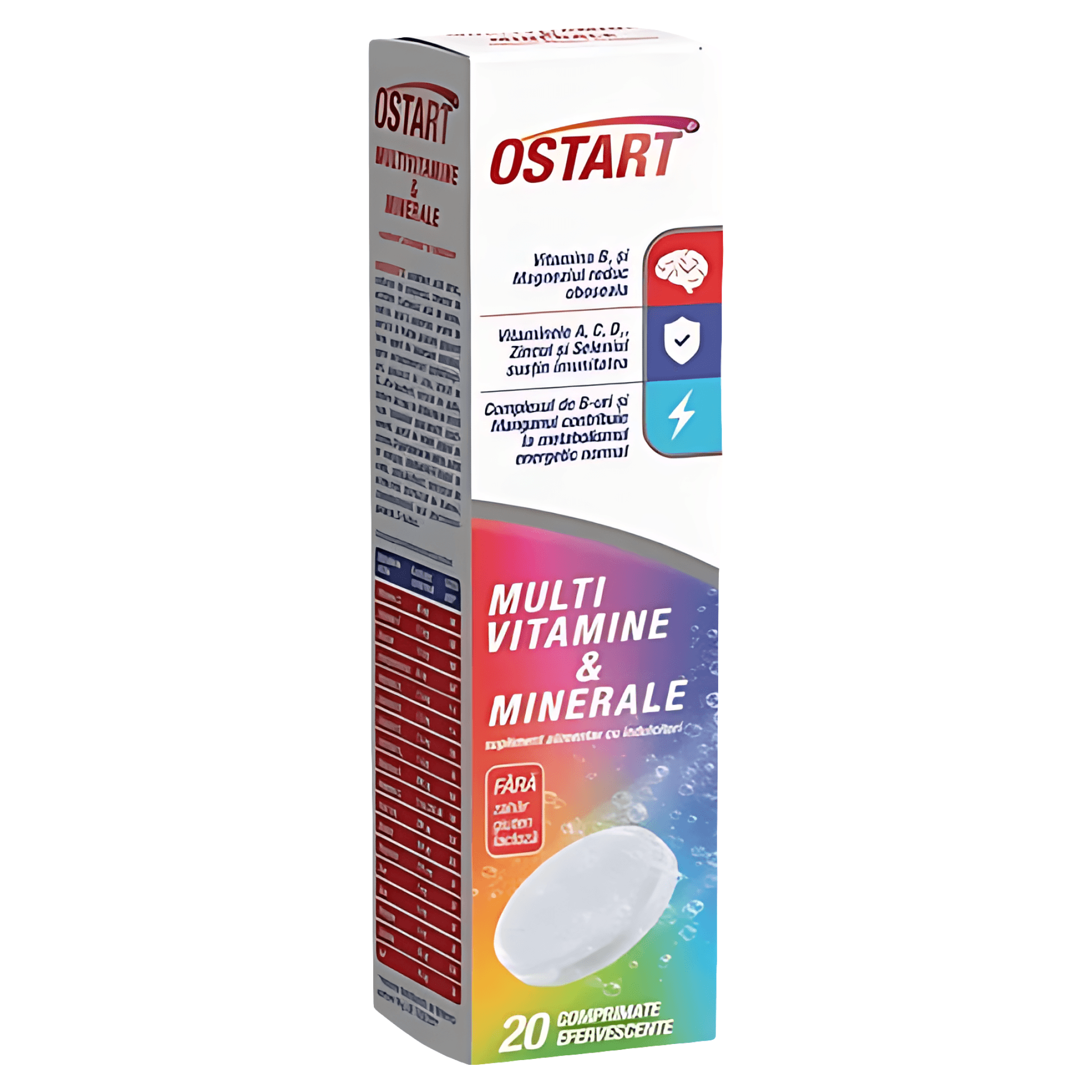 Multivitamine si minerale Ostart, 20 comprimate efervescente