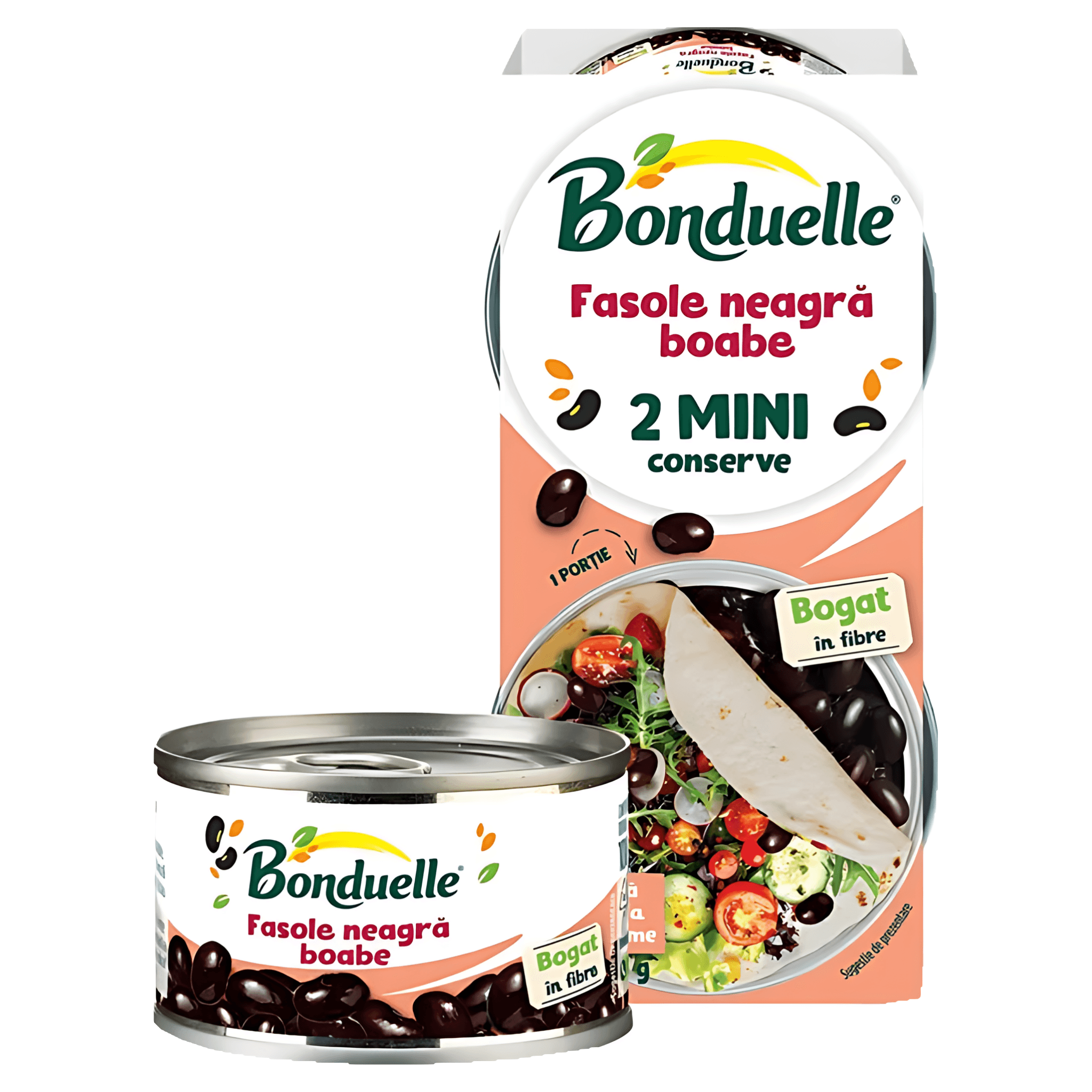 Miniconserve cu fasole neagra Bonduelle, 2 x 100 g