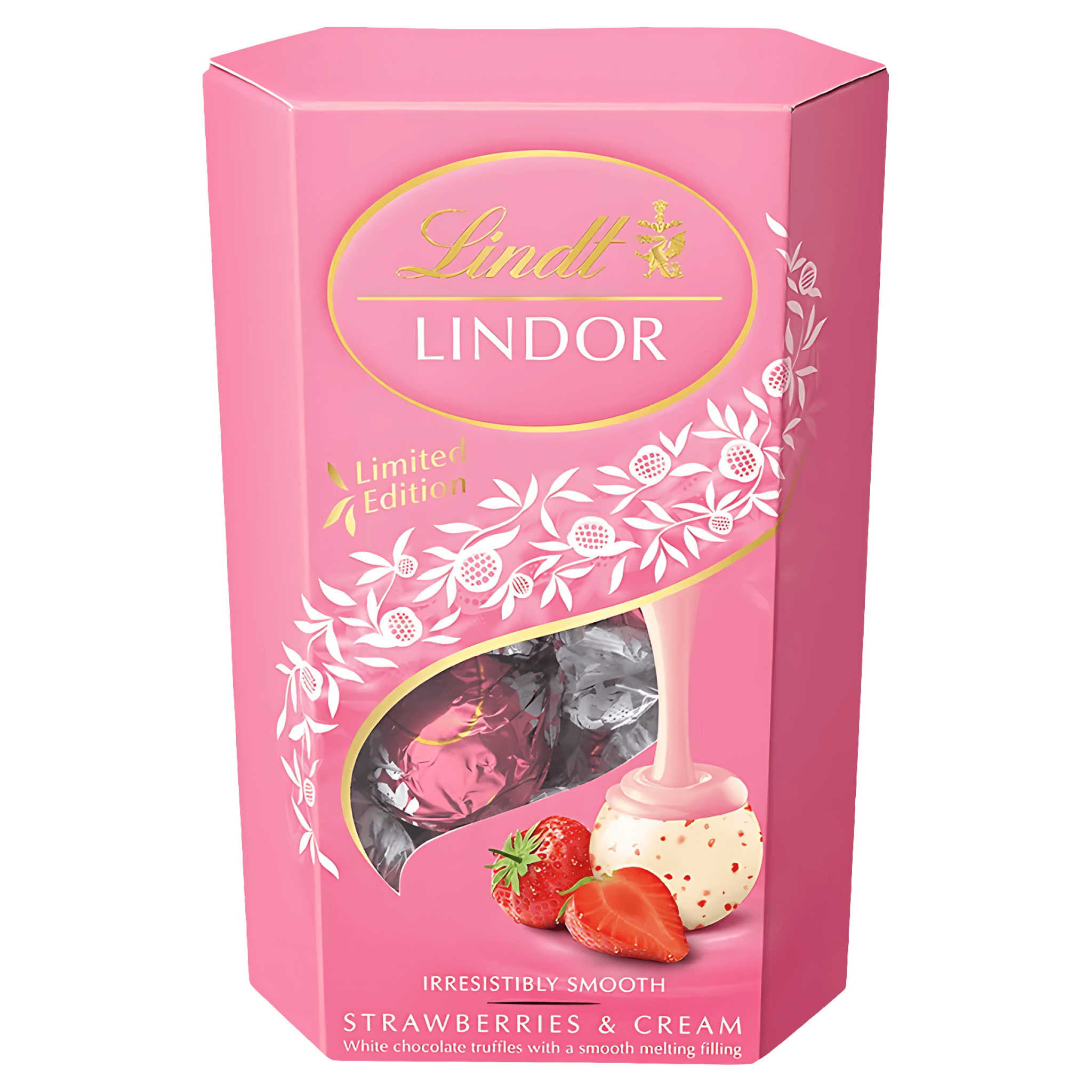 Praline Lindt Lindor cu crema de capsuni, 200 g