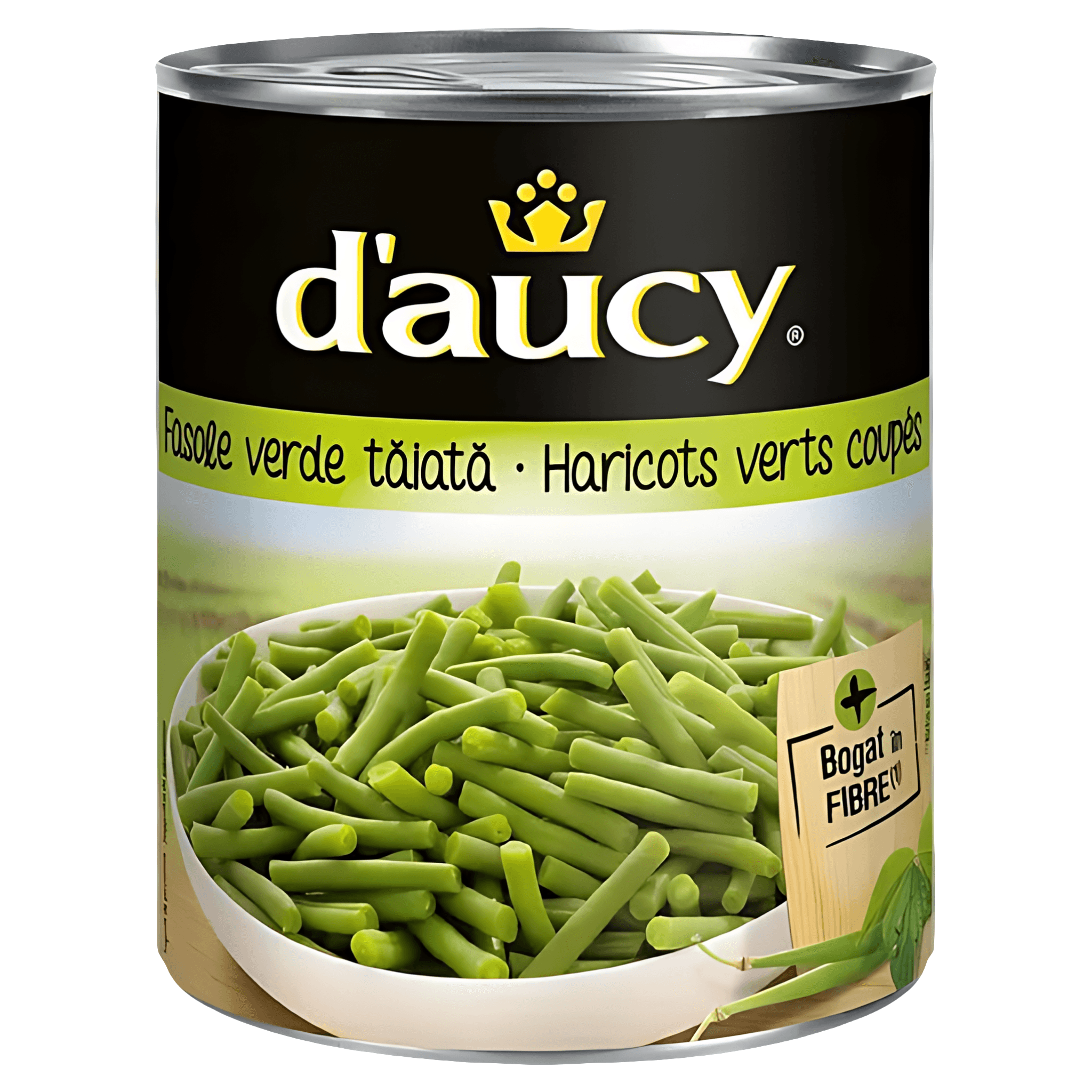 Fasole verde taiata D'aucy, 820 g