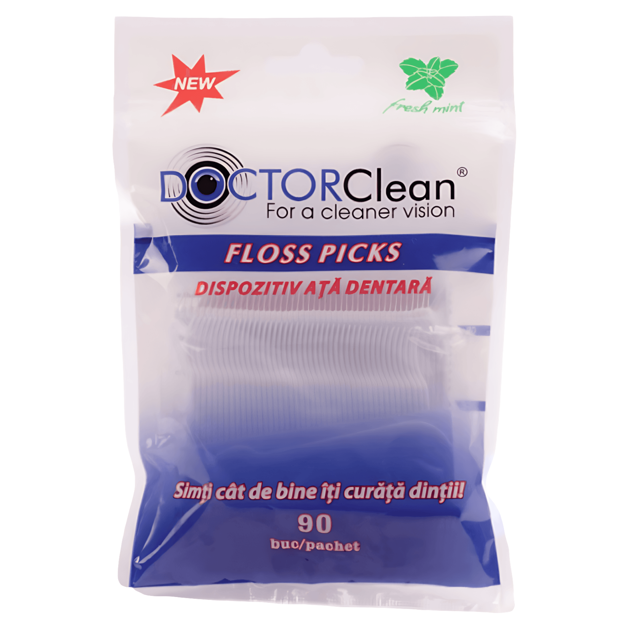 Ata dentara Dr. Clean cu scobitoare 90 bucati