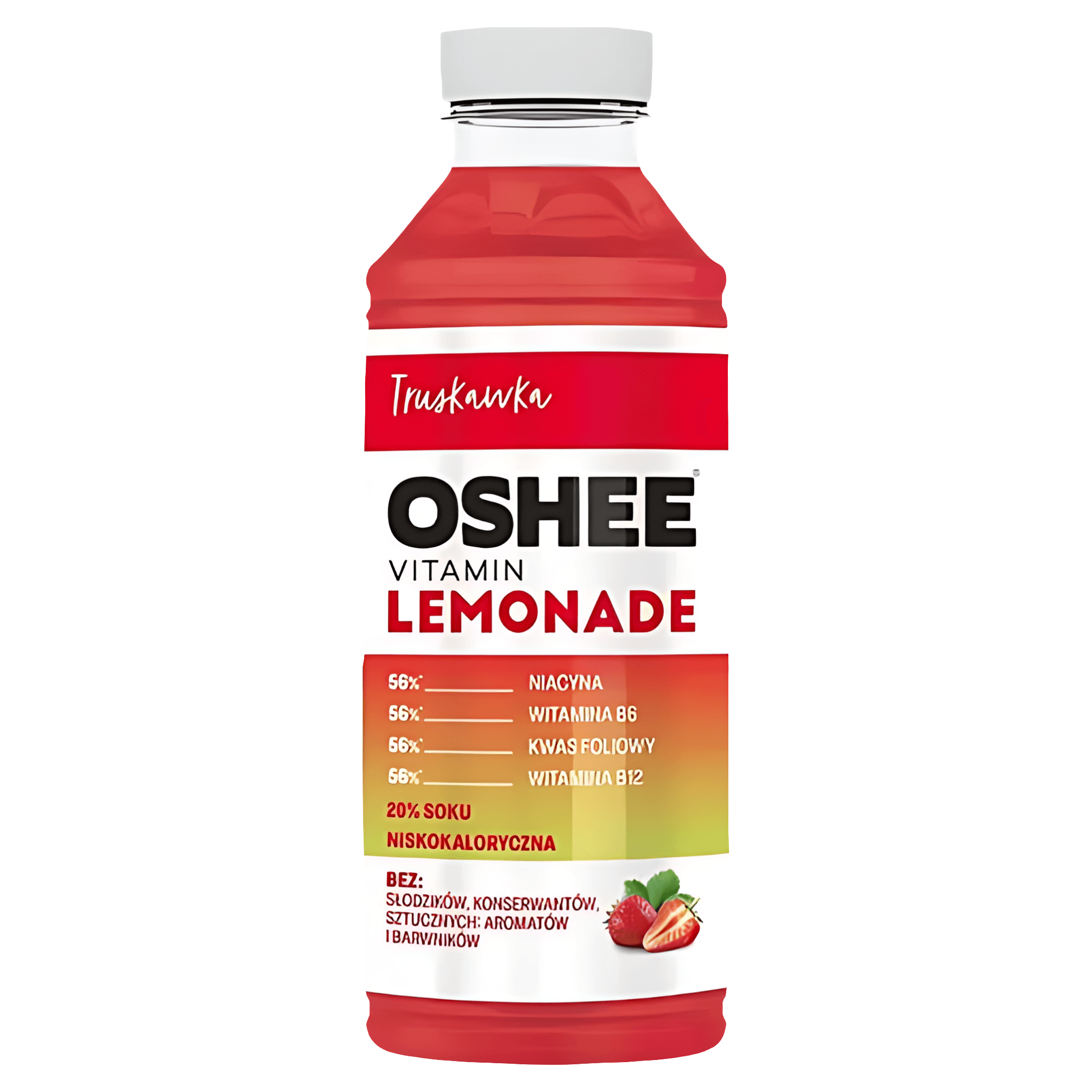 Bautura necarbogazoasa cu vitamine si aroma de capsuni Oshee Lemonade, 0.555 l