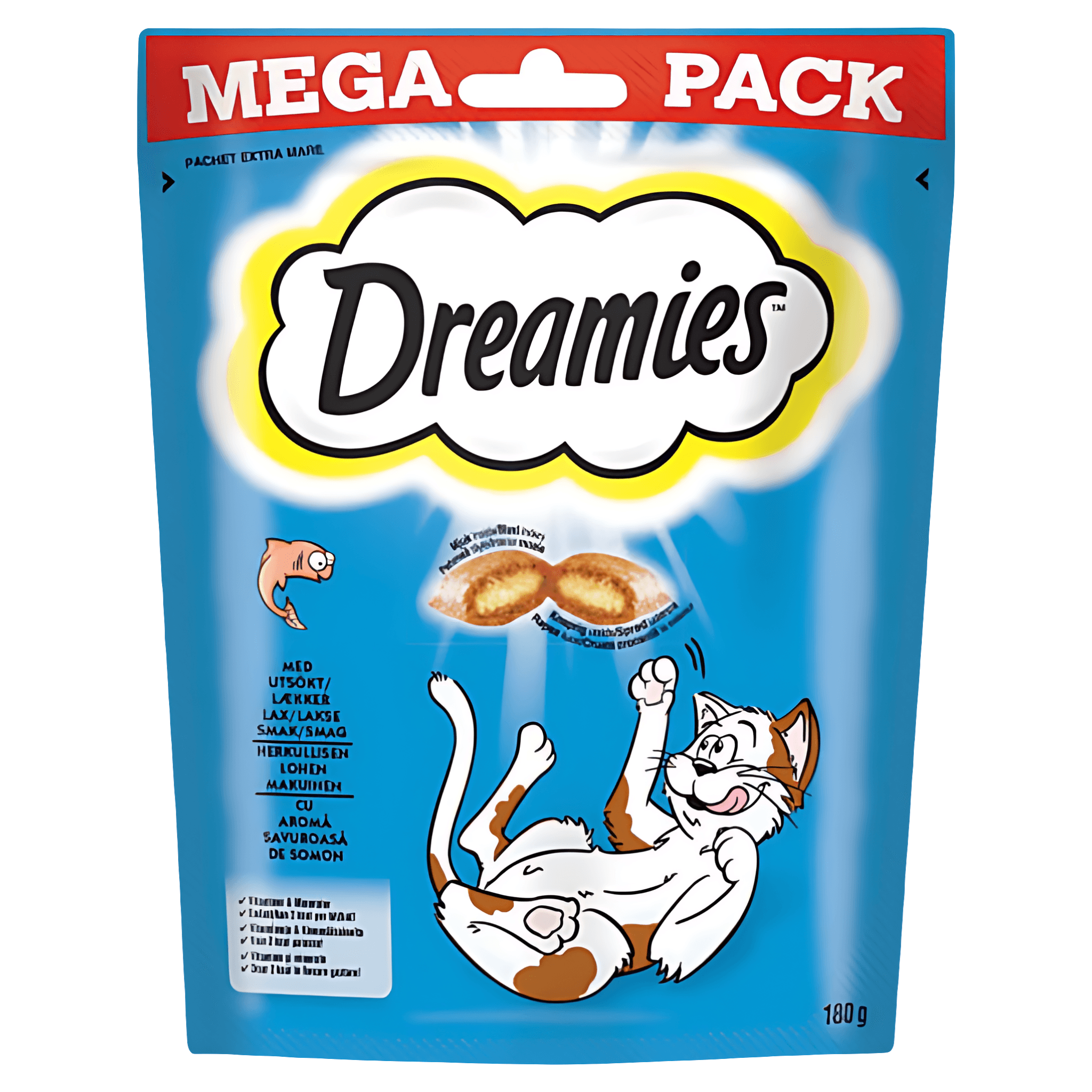 Recompense pentru pisici Dreamies, somon, 180 g