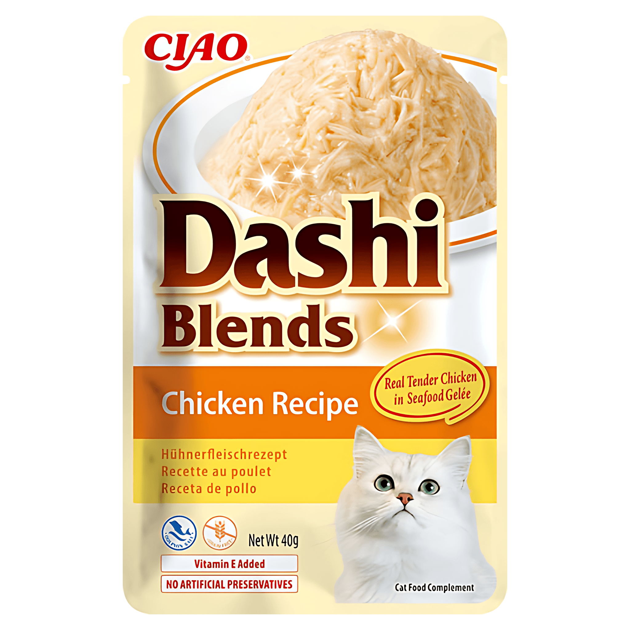 Hrana umeda pentru pisici Ciao Dashi Blends, pui, 40 g
