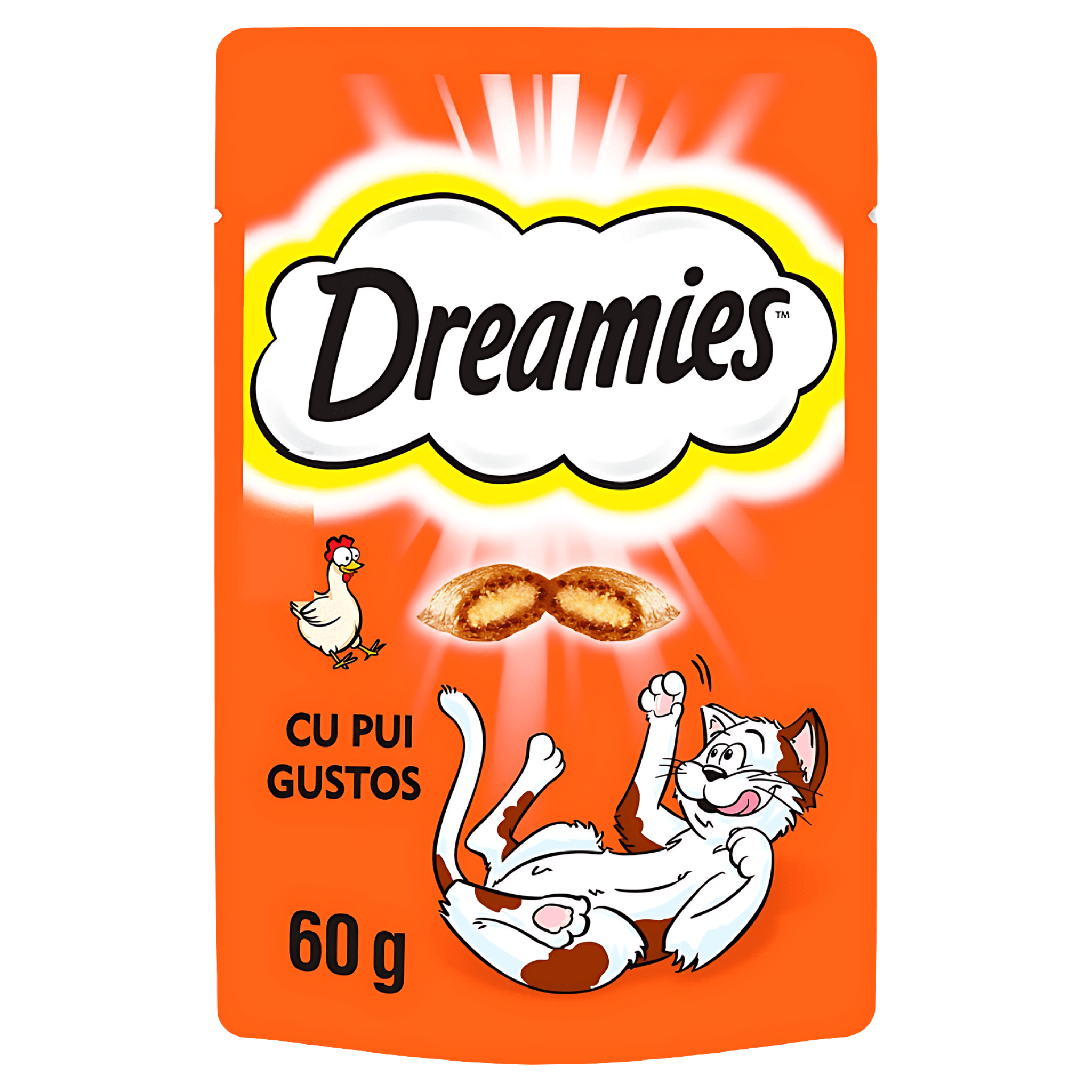 Recompense pentru pisici Dreamies, pui gustos, 60 g