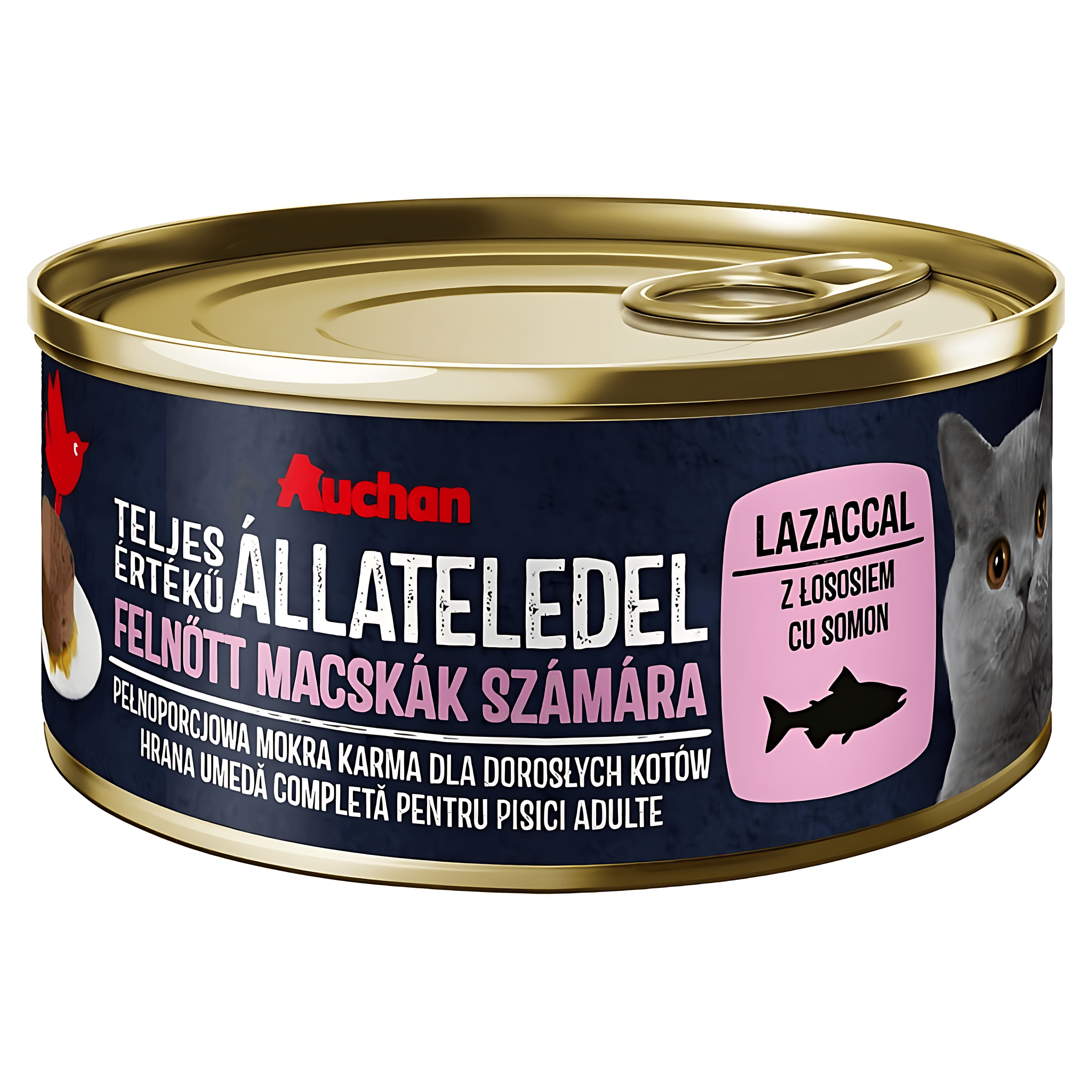 Hrana umeda pentru pisici adulte Auchan, somon, 85 g