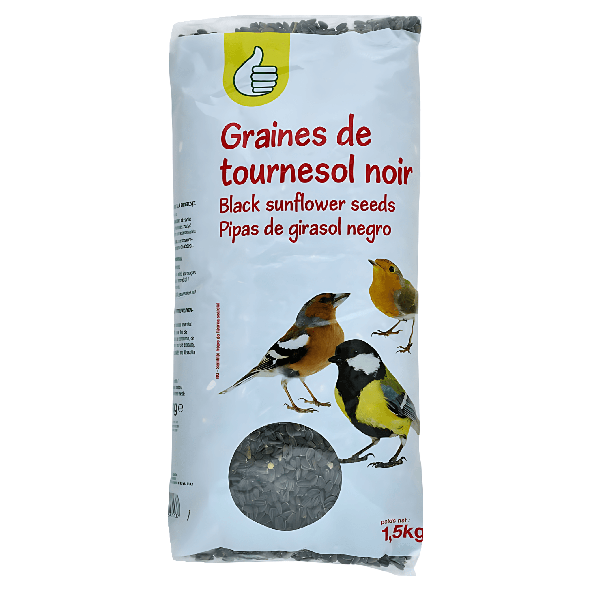 Seminte negre pentru pasari Pouce, 1.5 kg
