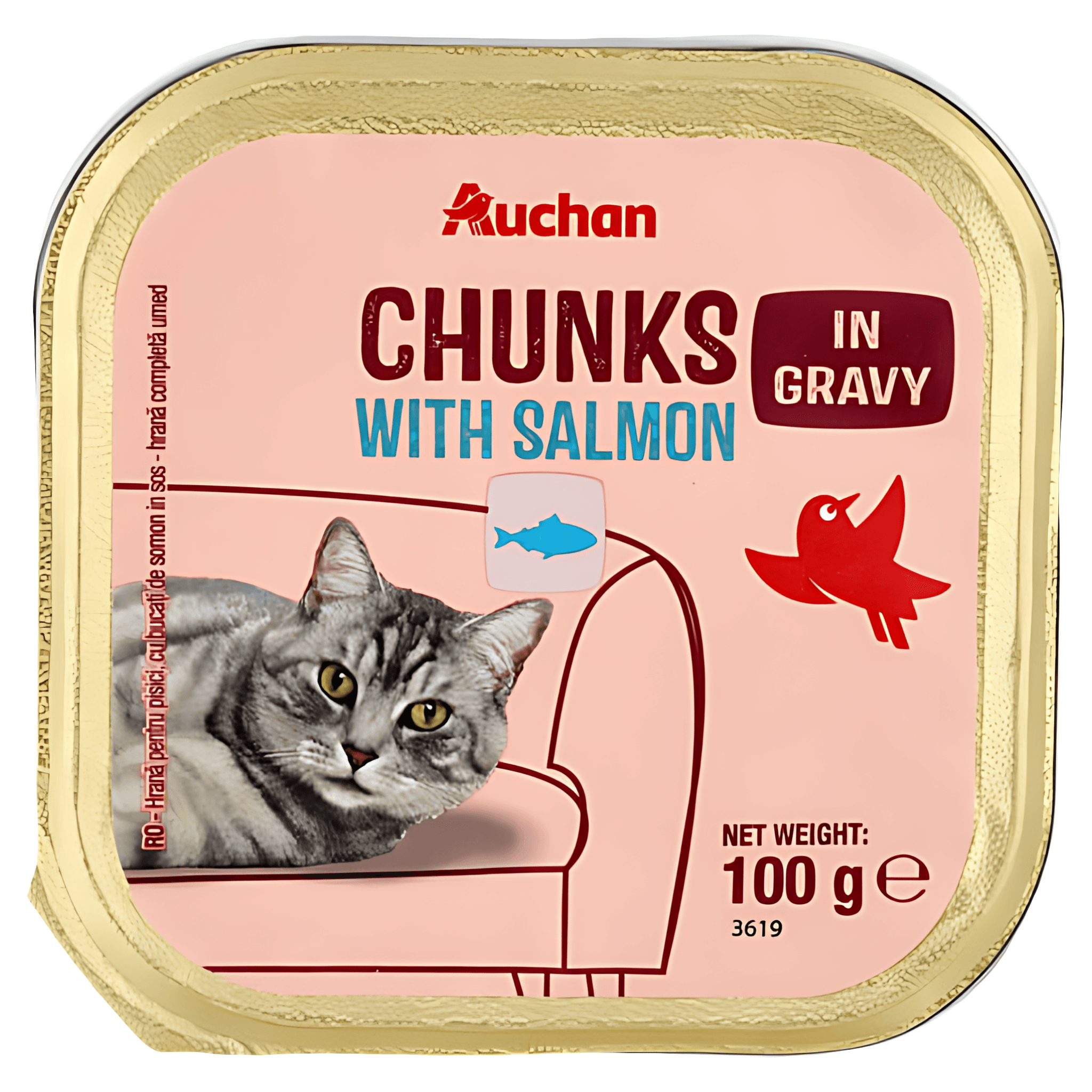 Hrana umeda pentru pisici adulte Auchan, somon, 100 g