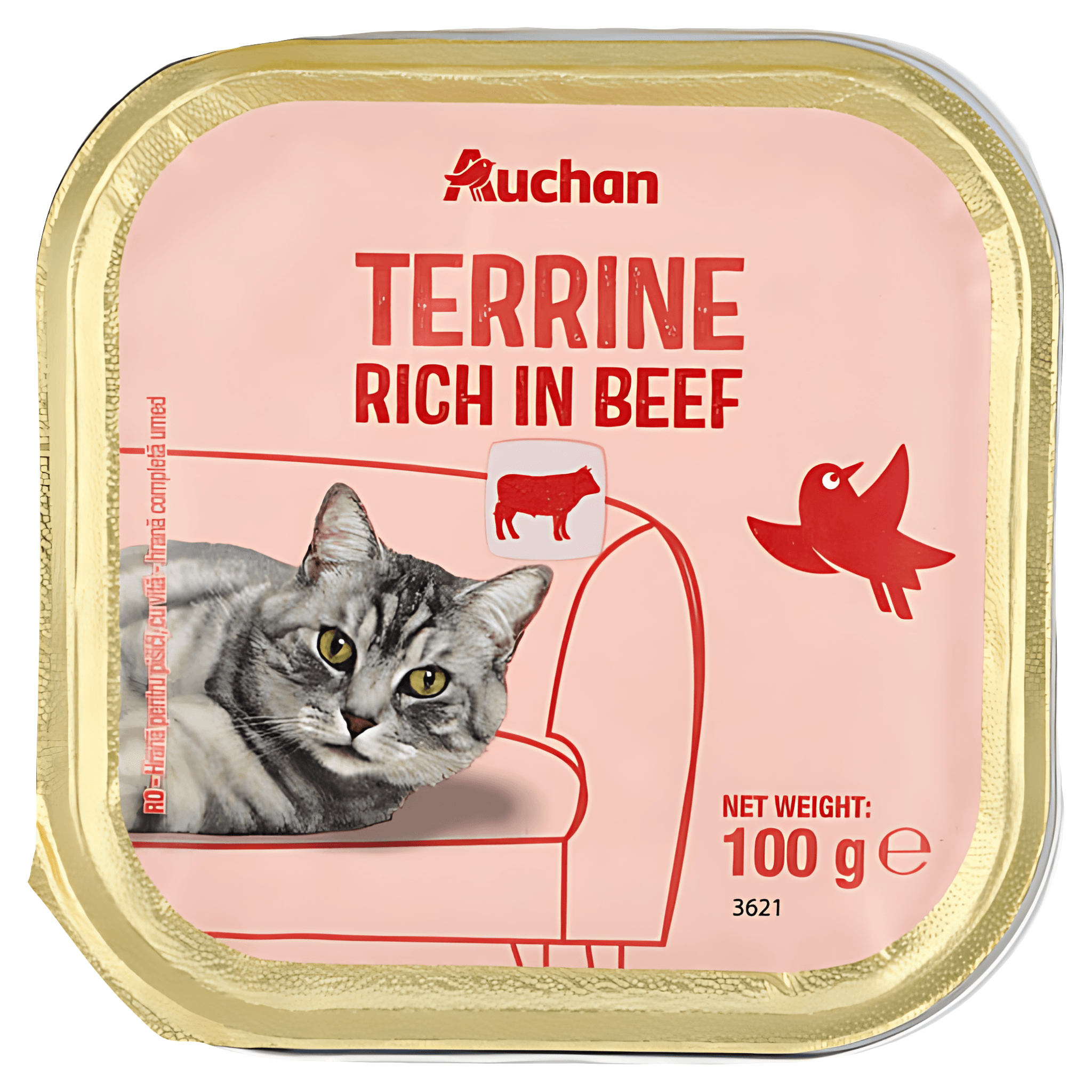 Pate cu vita pentru pisici adulte Auchan, 100 g