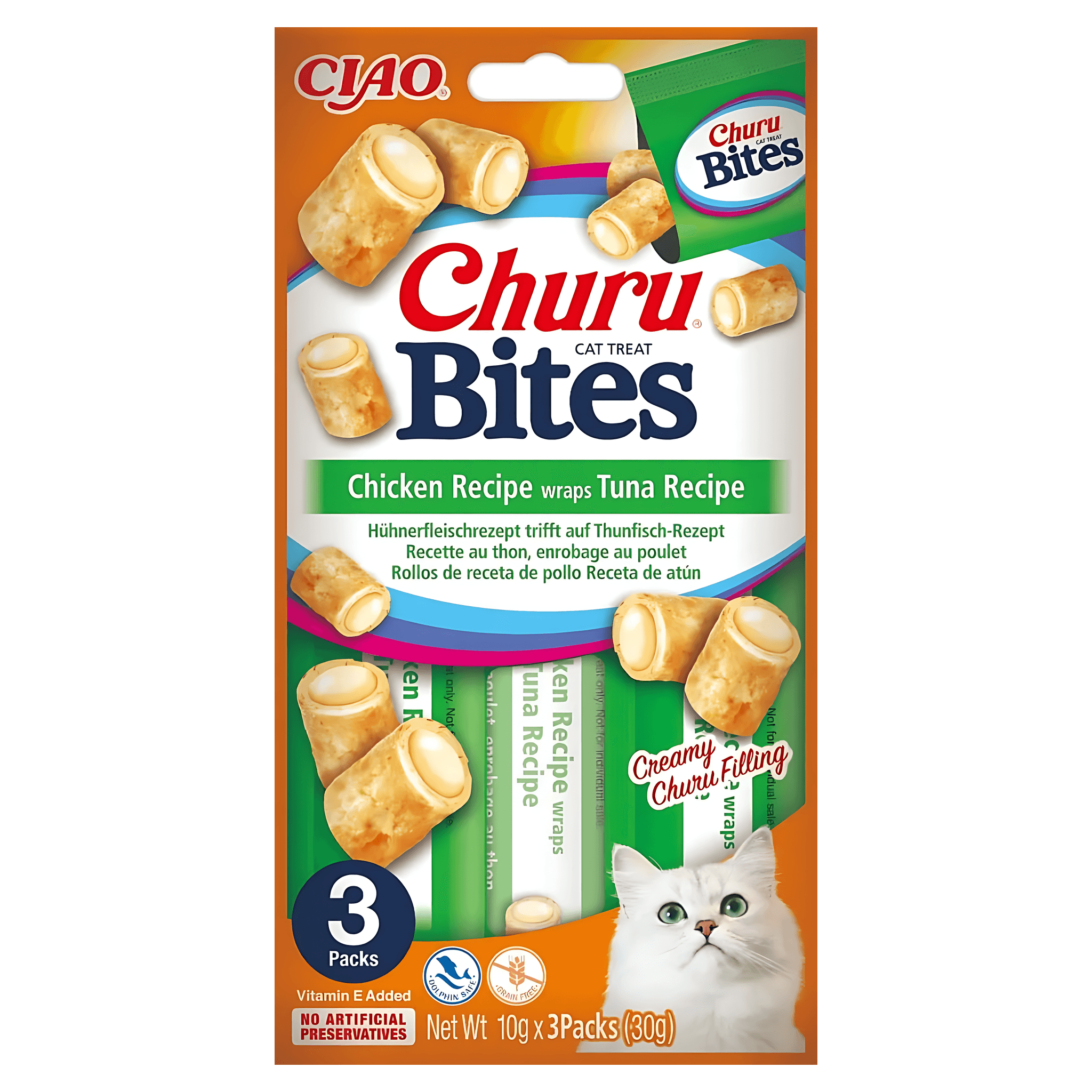 Recompense pentru pisici Inaba Churu Bites, ton, 30 g
