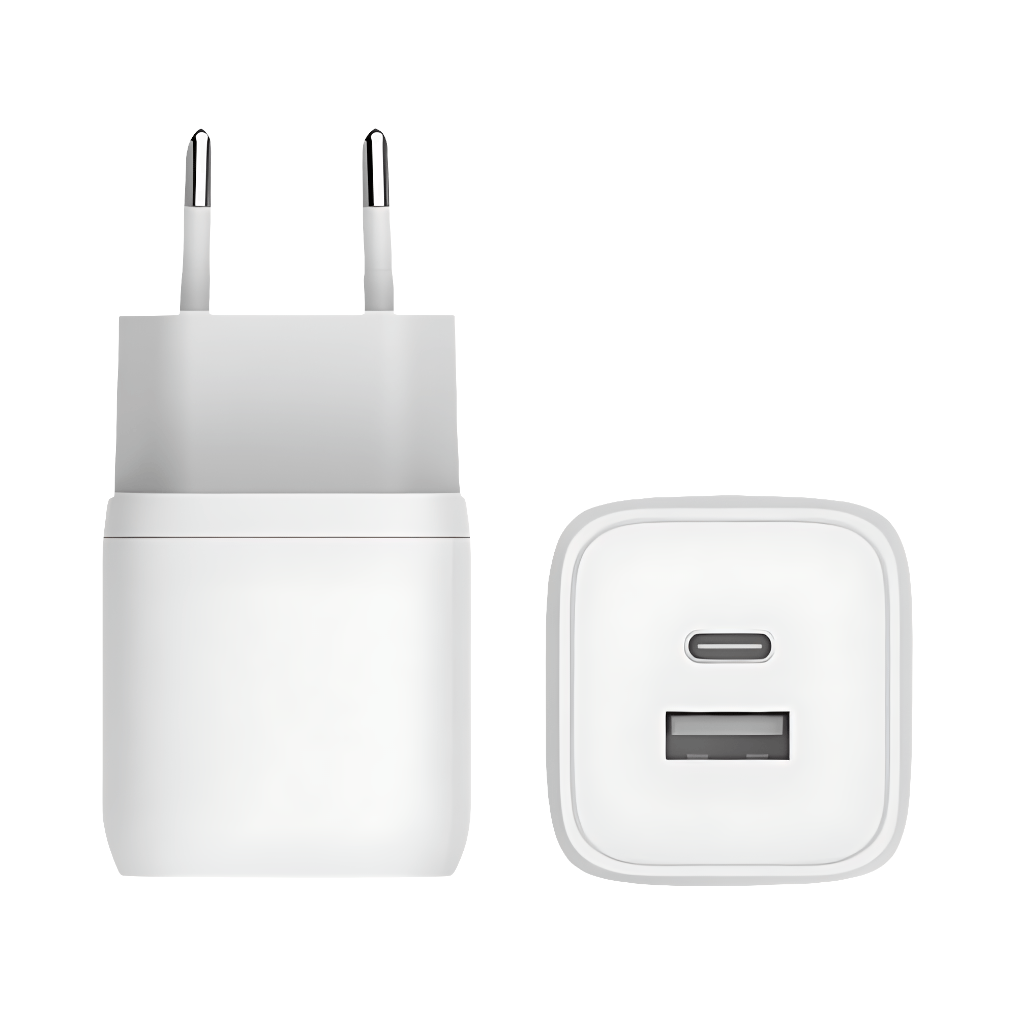Incarcator de retea Qilive, port USB-A si USB-C, 37W, alb