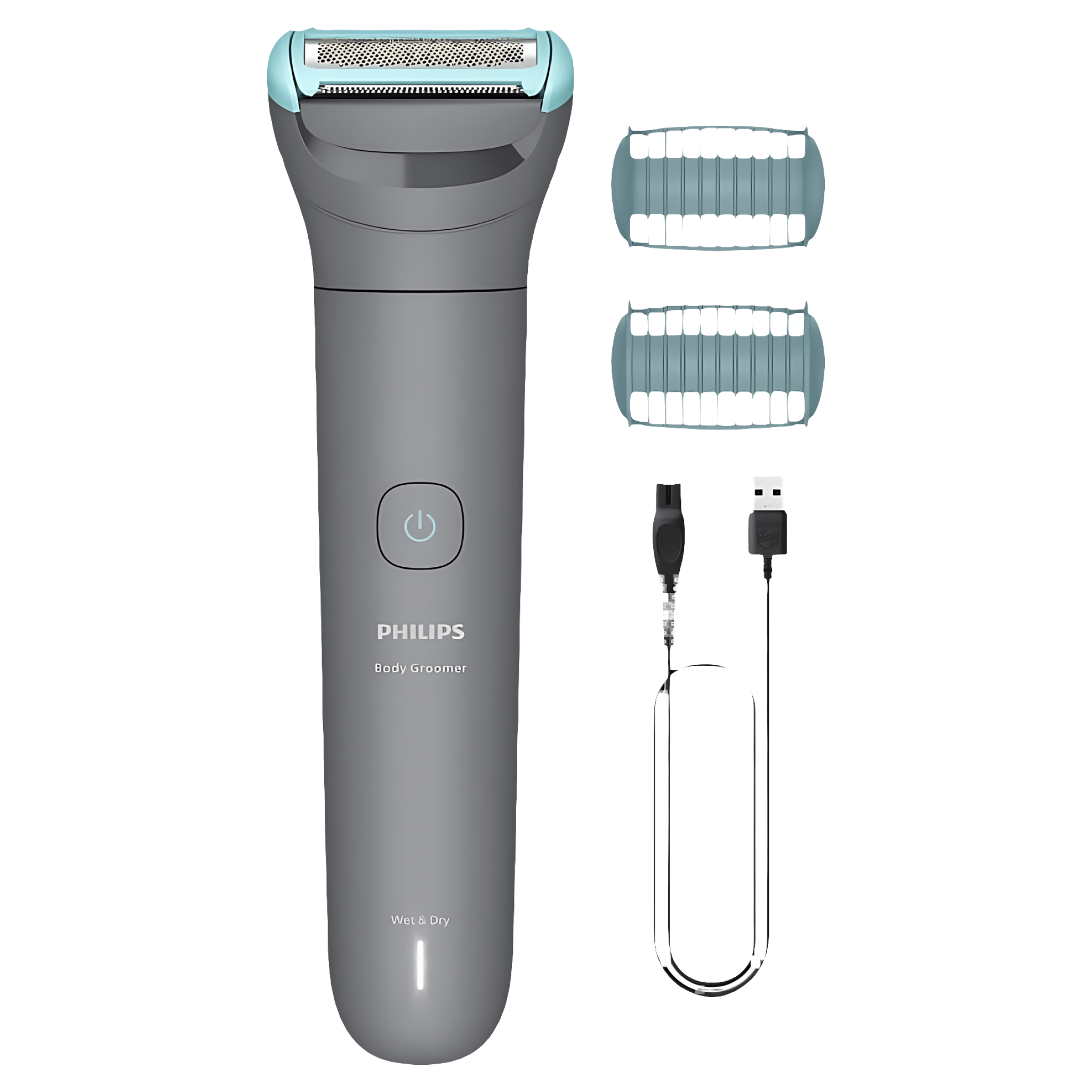Aparat de tuns si ras Philips BG3480/15, autonomie 80 min, rezistent la apa, gri