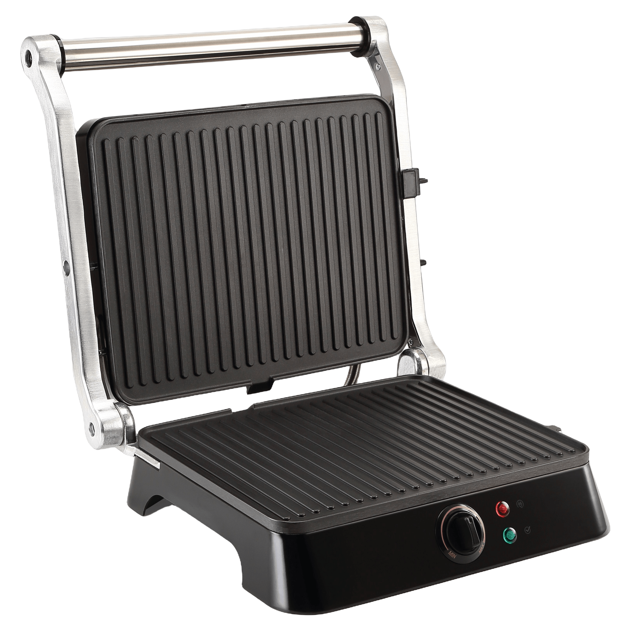 Grill electric Qilive Q.5953, 1800W, termostat reglabil, argintiu