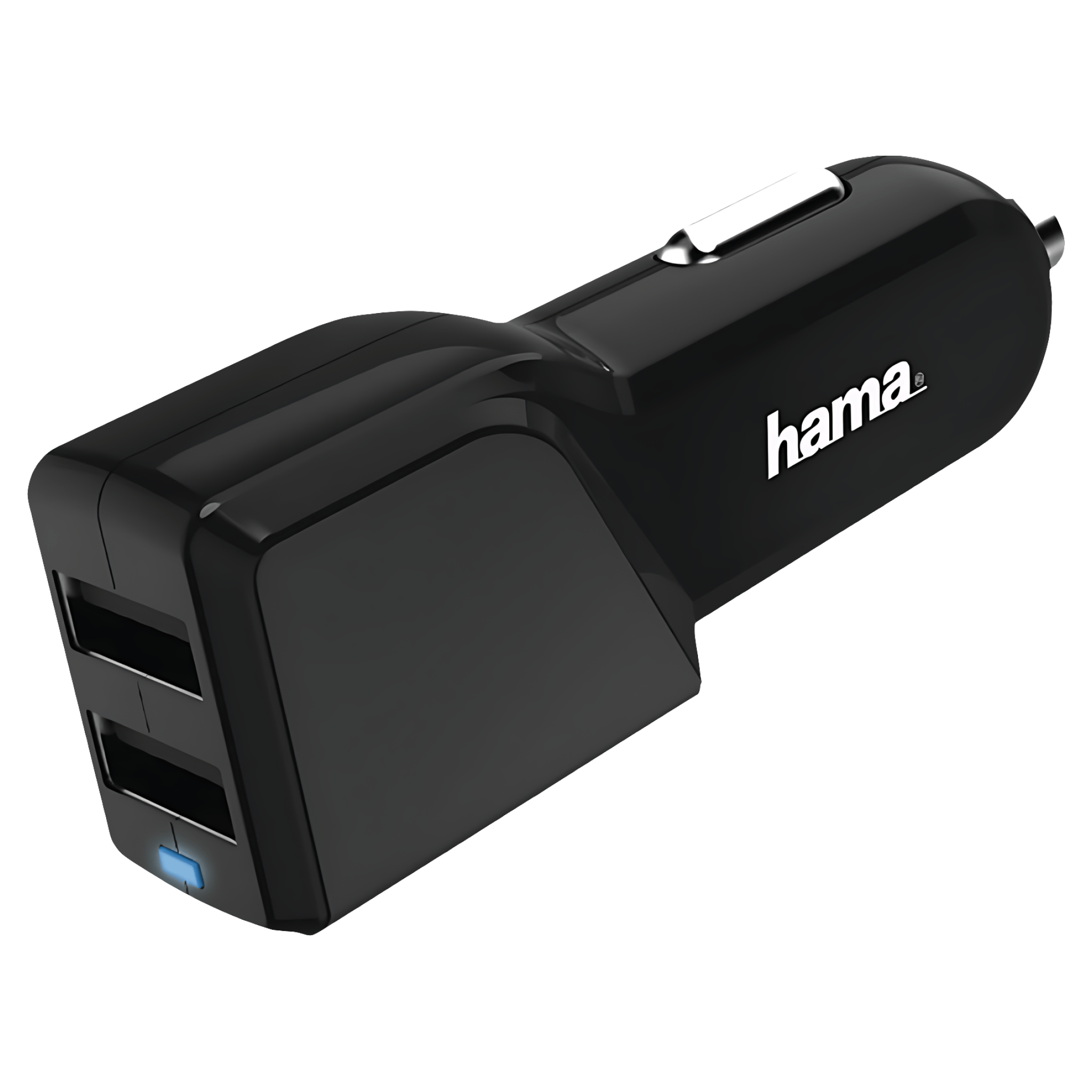 Incarcator auto Hama, 2 porturi USB, 4.8A, culoare negru