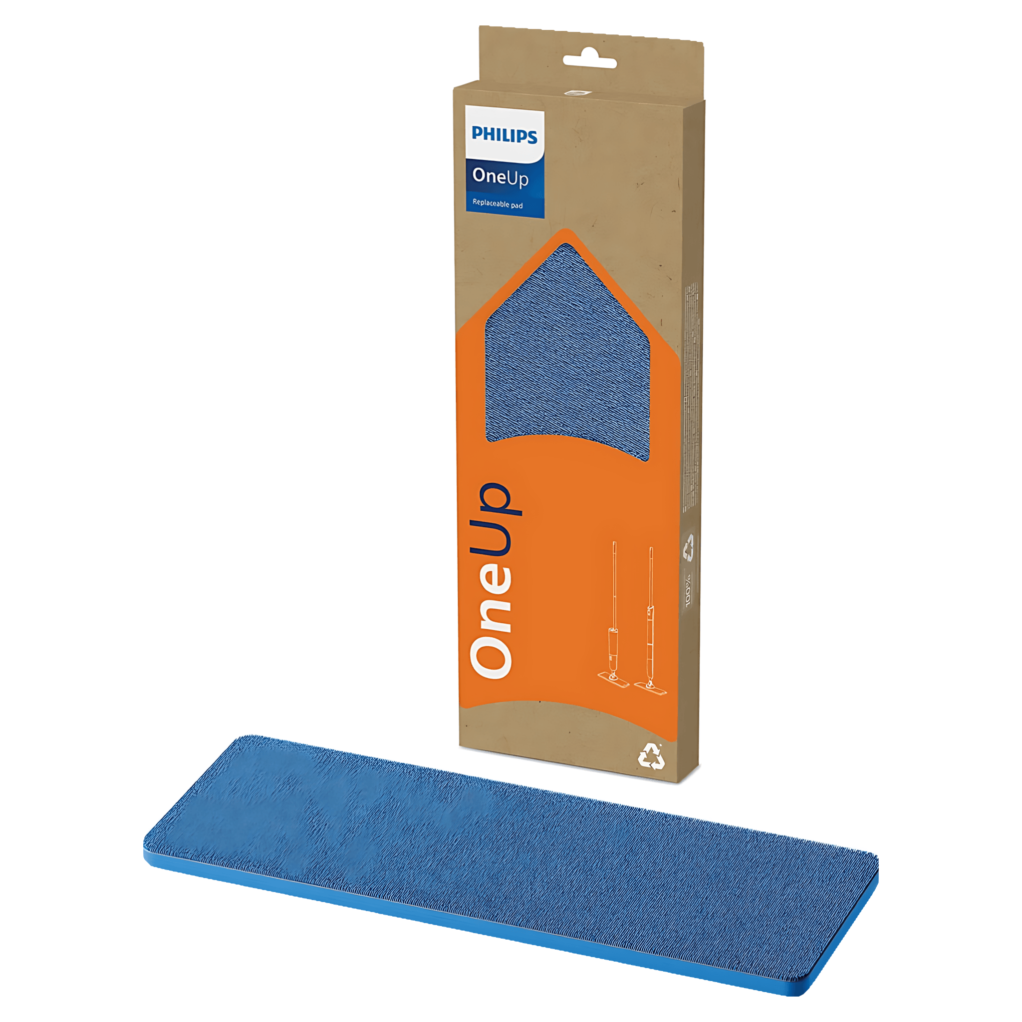 Laveta pentru mop electric OneUp XV1882/10, compatibila cu Philips OneUp XV3101/01, albastru