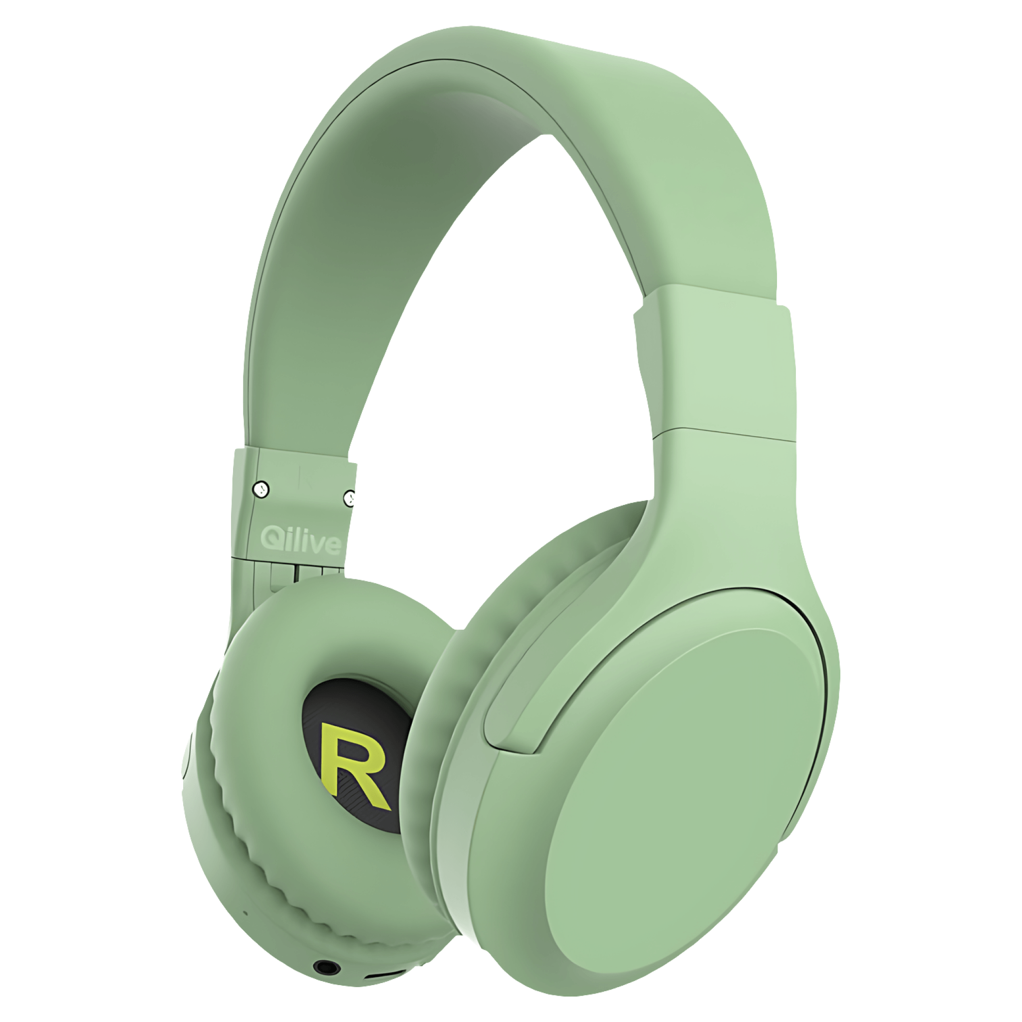 Casti fara fir on ear pentru copii Qilive Q.1994, Bluetooth 5.2, autonomie 12 ore, microfon incorporat, pliabile, verde