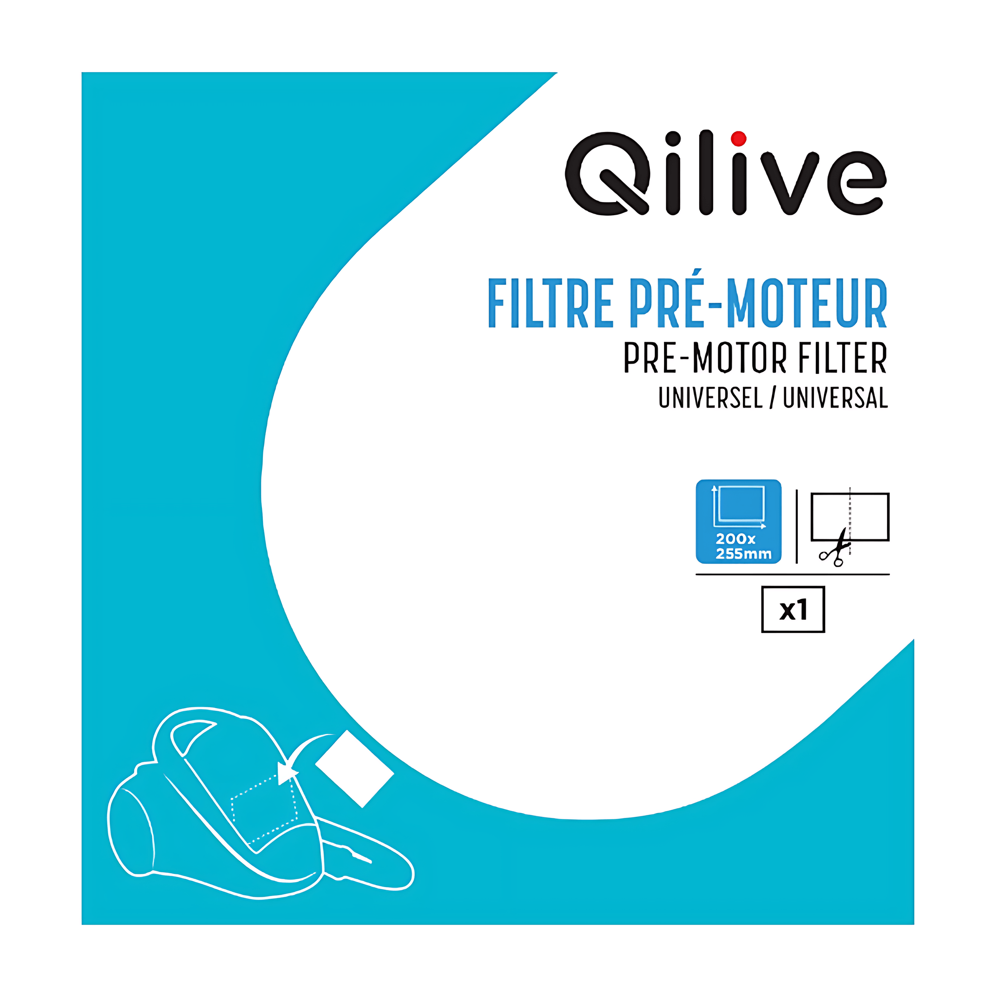 Filtru universal de aer pentru aspirator Qilive