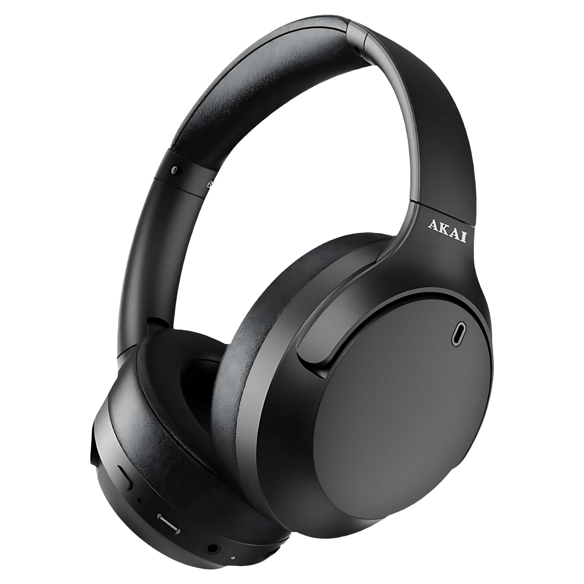 Casti fara fir over-ear Akai P200, Bluetooth 5.4, tehnologie ANC, negru