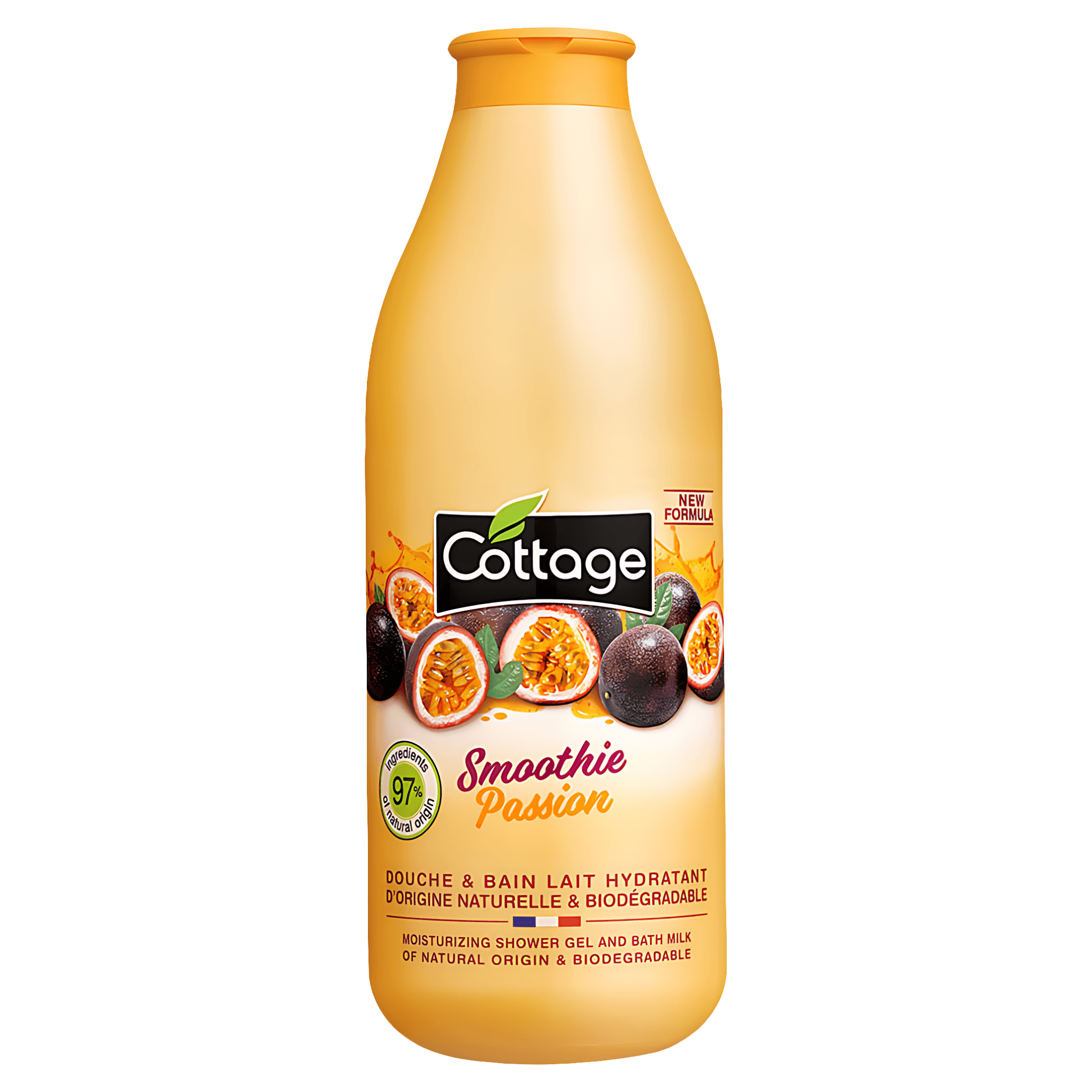 Gel de dus & lapte de baie Cottage Smoothie Passion, 750 ml