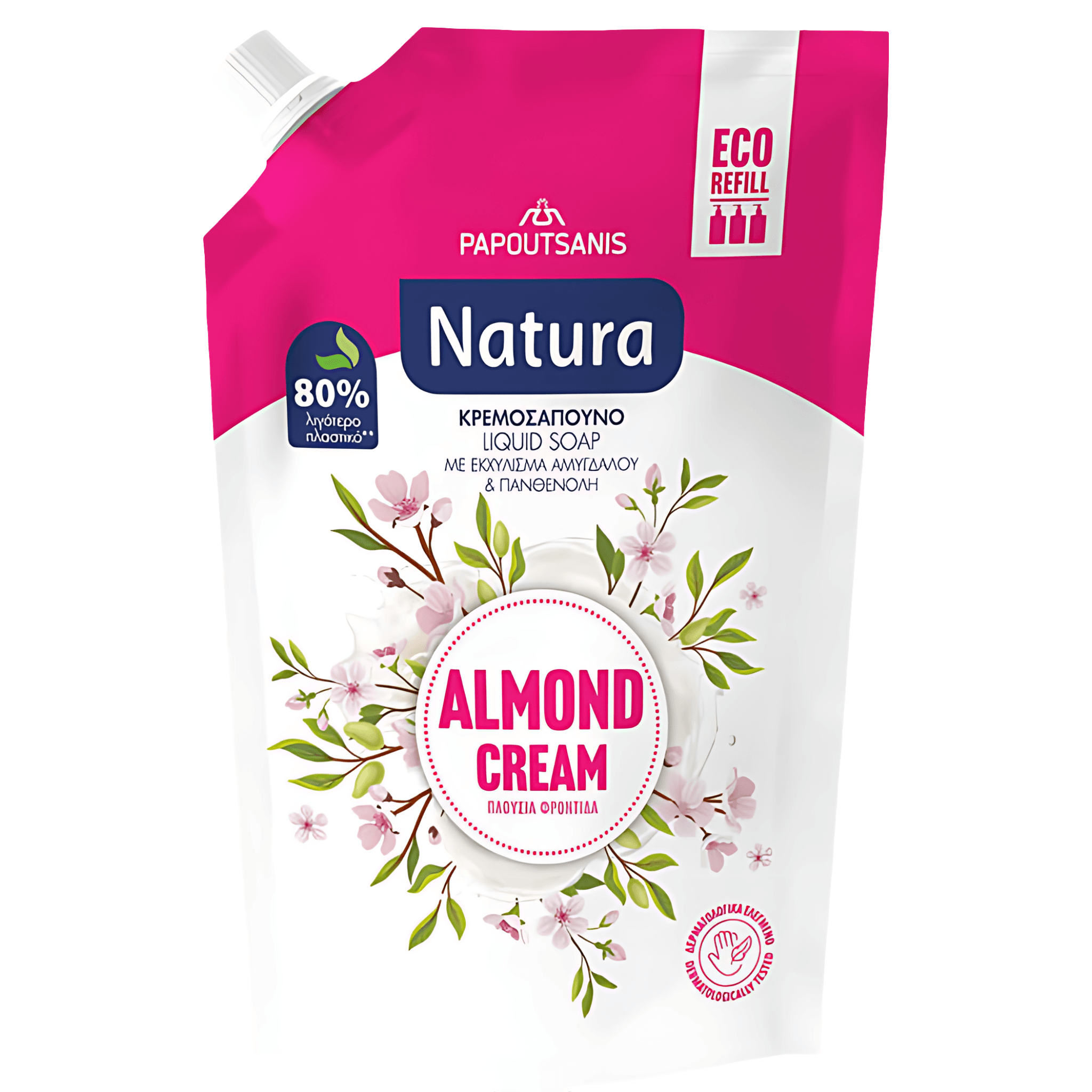 Rezerva sapun lichid Natura Almond Cream, 750 ml