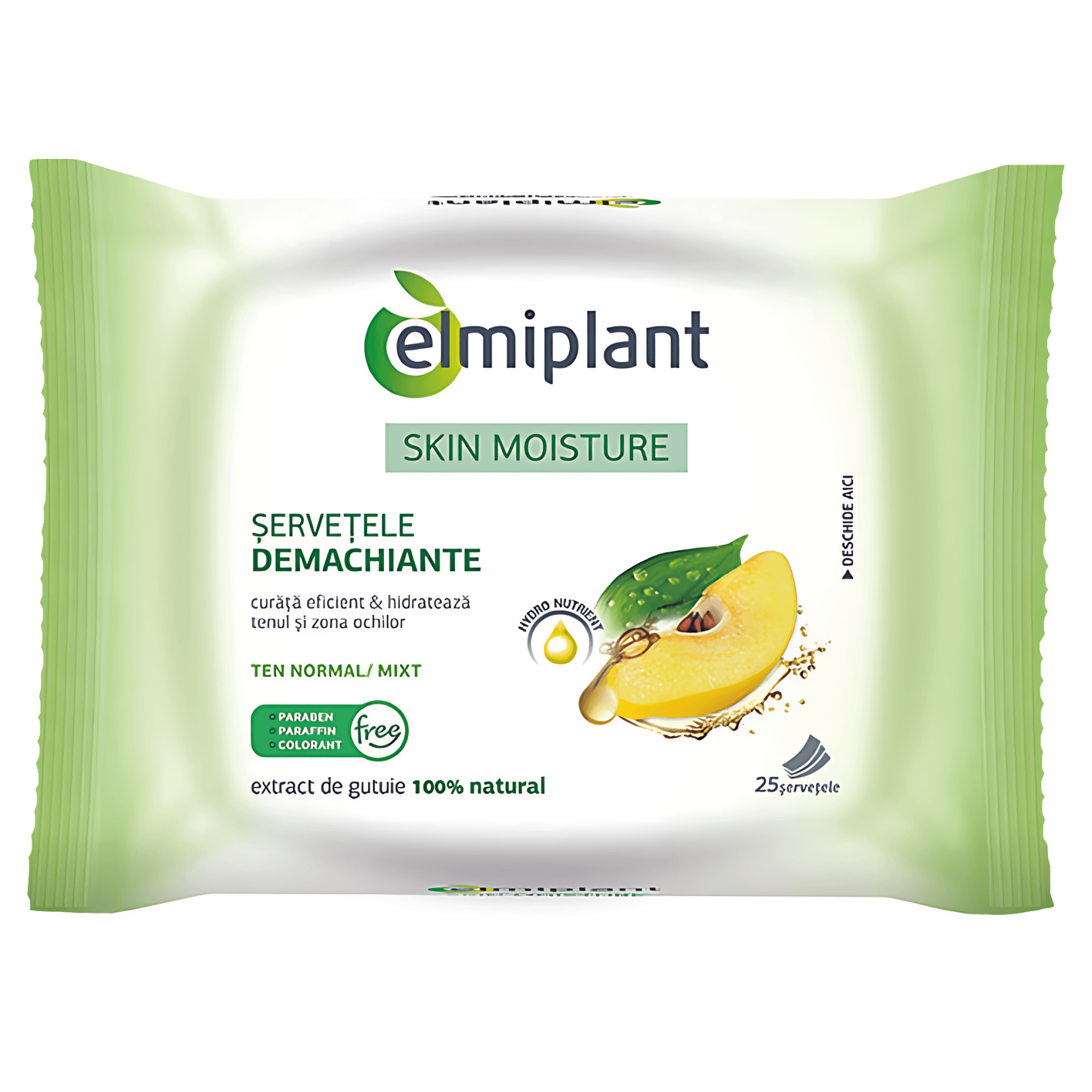 Servetele demachiante Elmiplant Skin Moisture 25 bucati