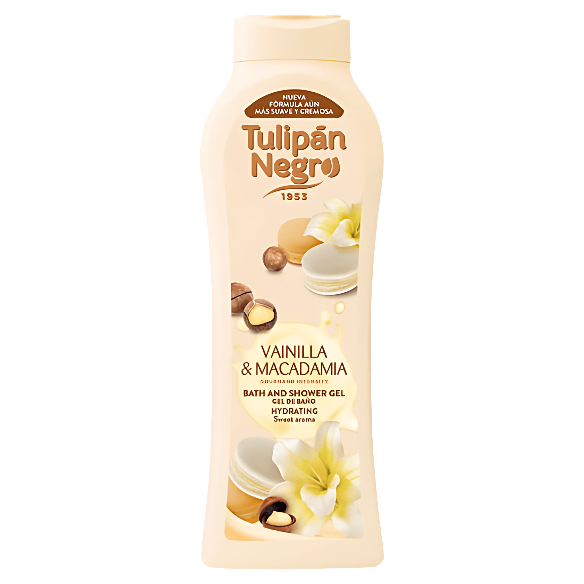 Gel de dus Tulipan Negro,vanilie si nuci de macadamia, 650 ml