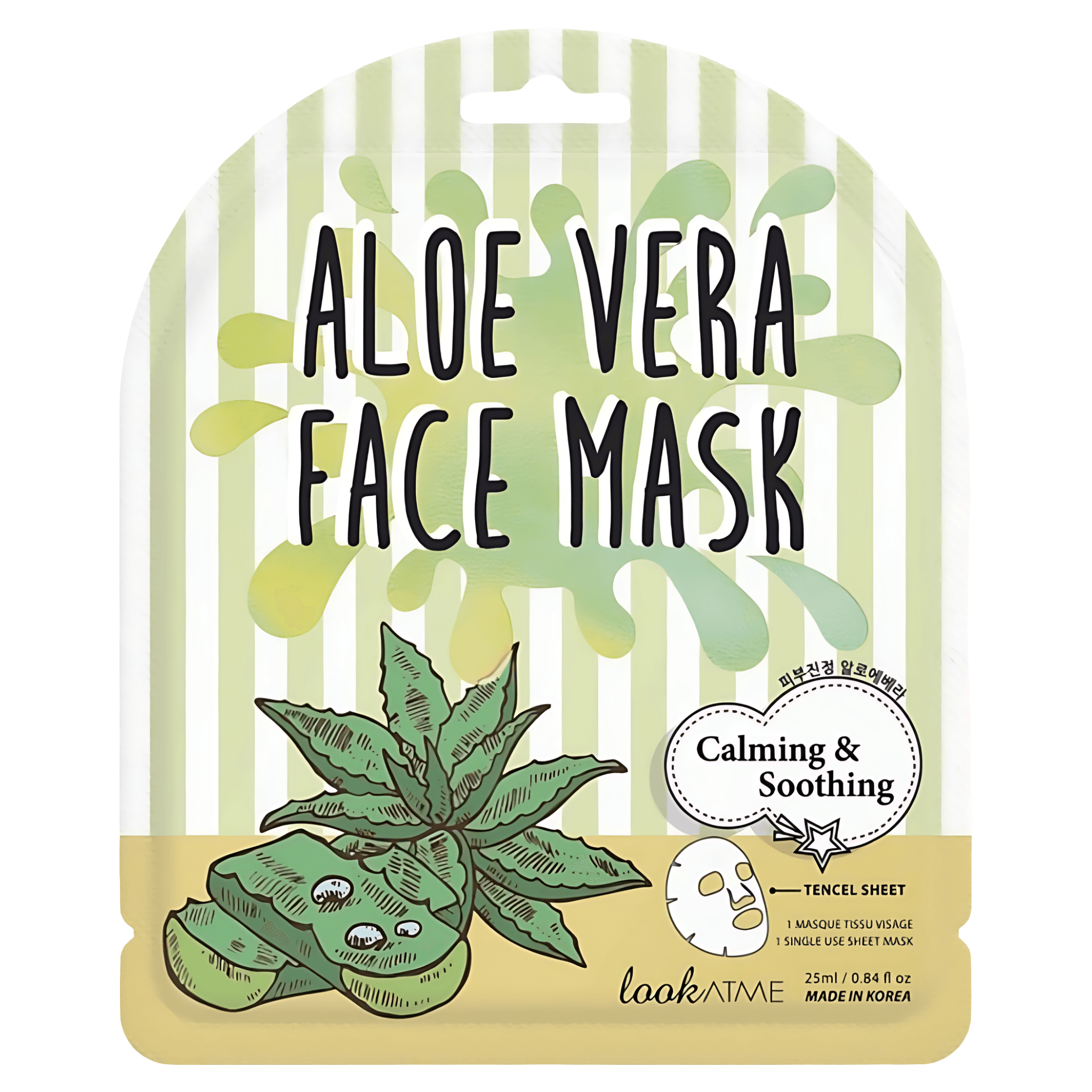Masca servetel pentru calmare Look At Me, cu aloe vera, 25 ml
