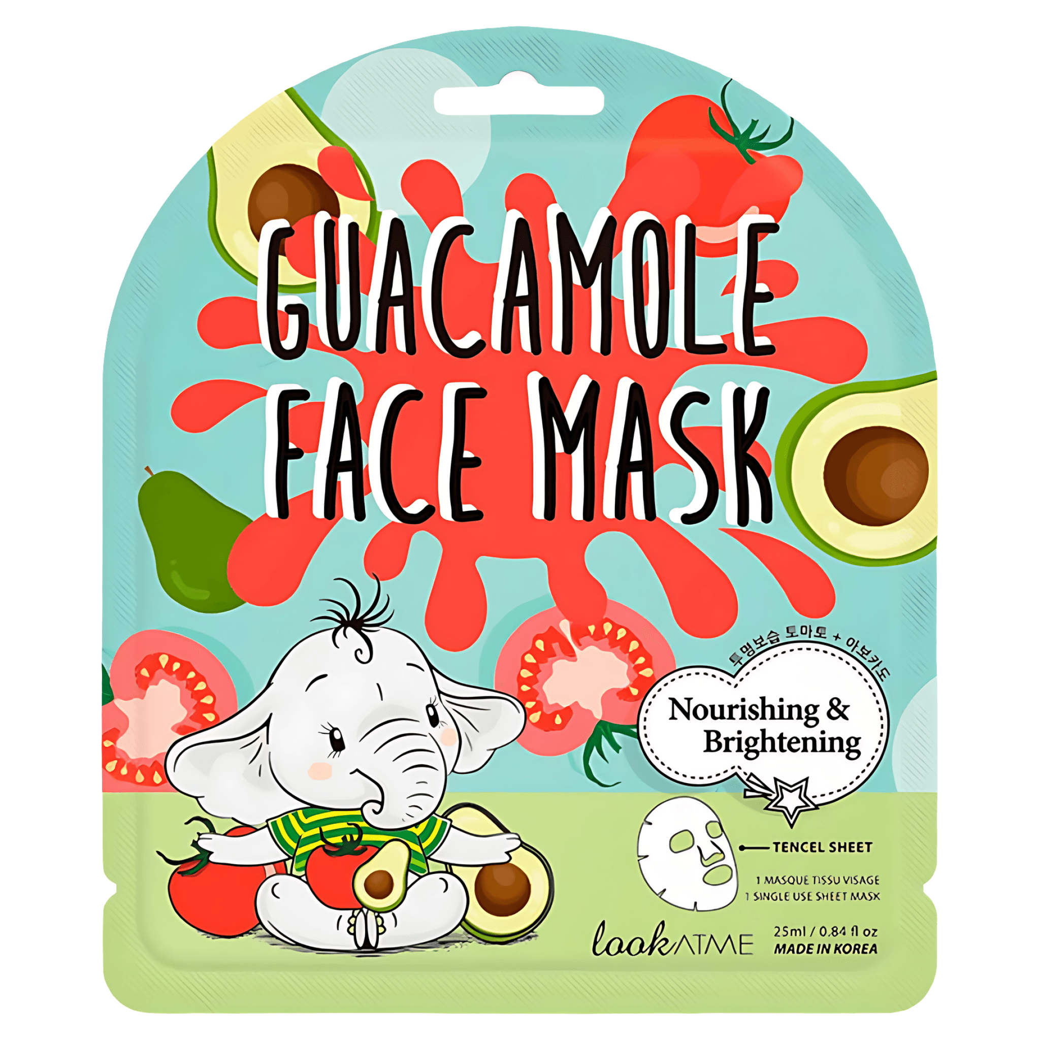 Masca servetel pentru hranire si luminozitate Look At Me, cu avocado, 25 ml