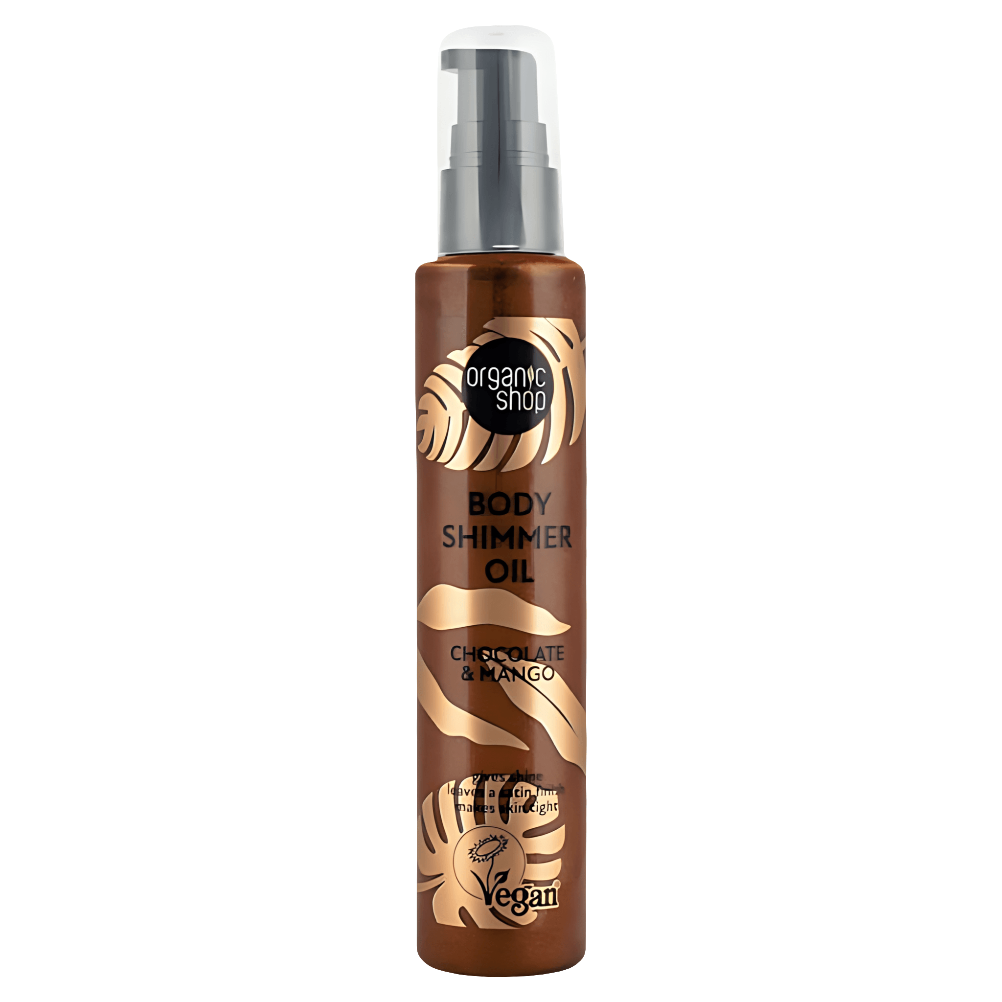 Ulei de corp cu sclipici Organic Shop Chocolate & Mango, 100 ml
