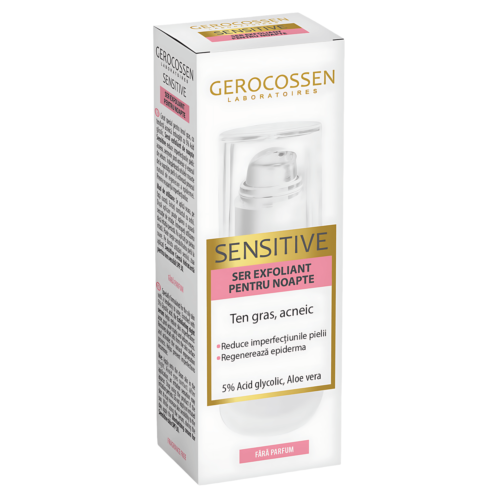 Ser exfoliant pentru noapte Gerocossen Sensitive, 30 ml