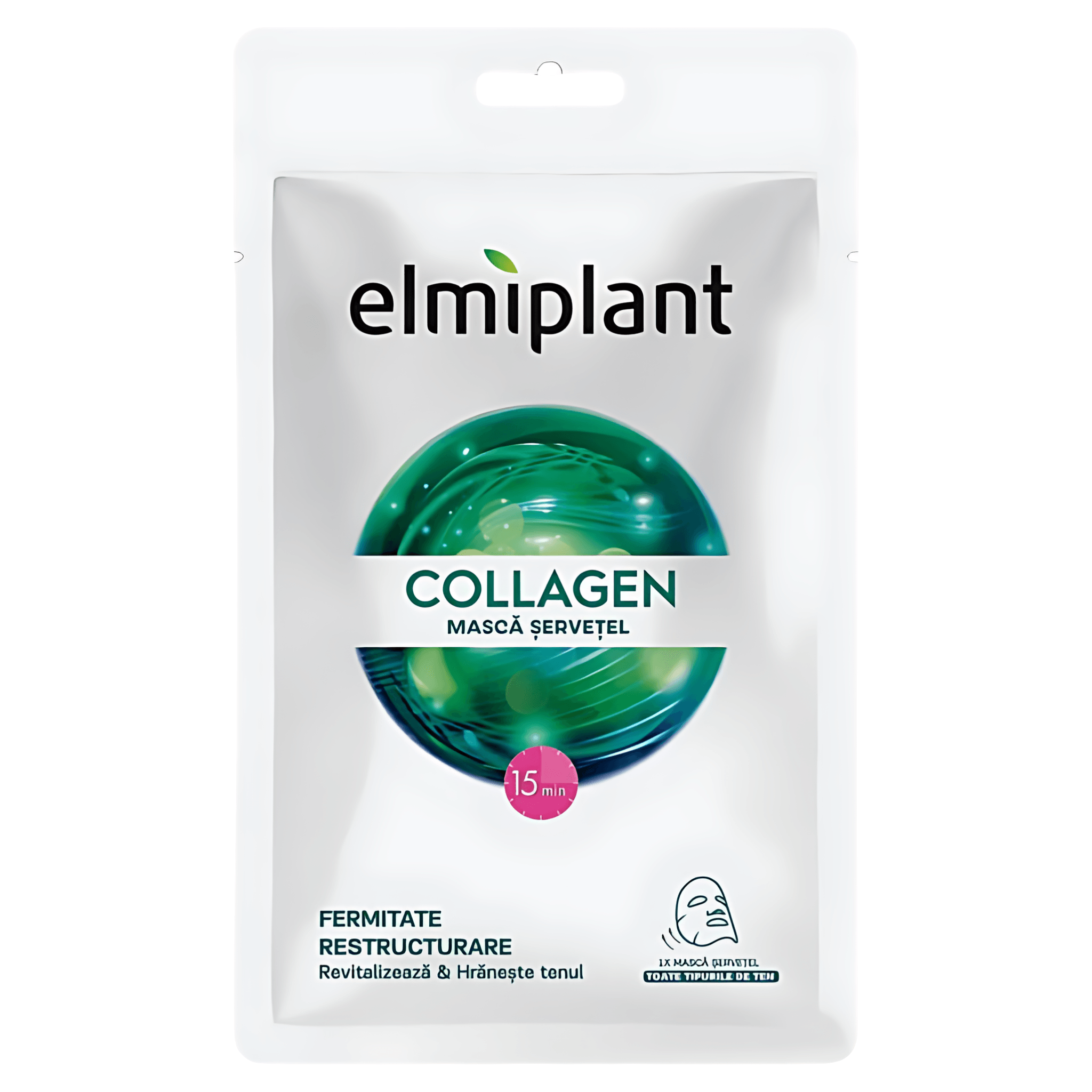 Masca servetel Collagen Elmiplant, 20ml