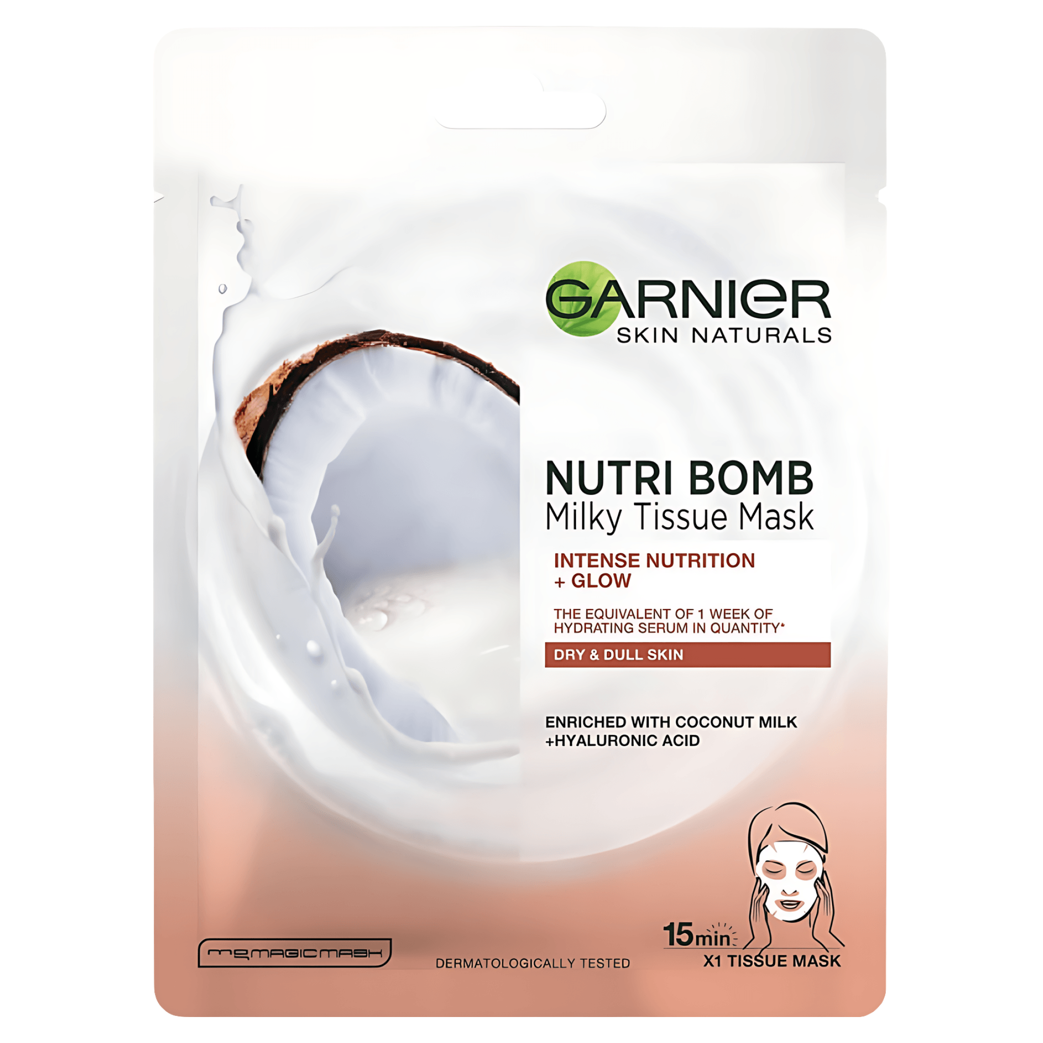 Masca servetel cu lapte de cocos Garnier Skin Naturals NutriBomb