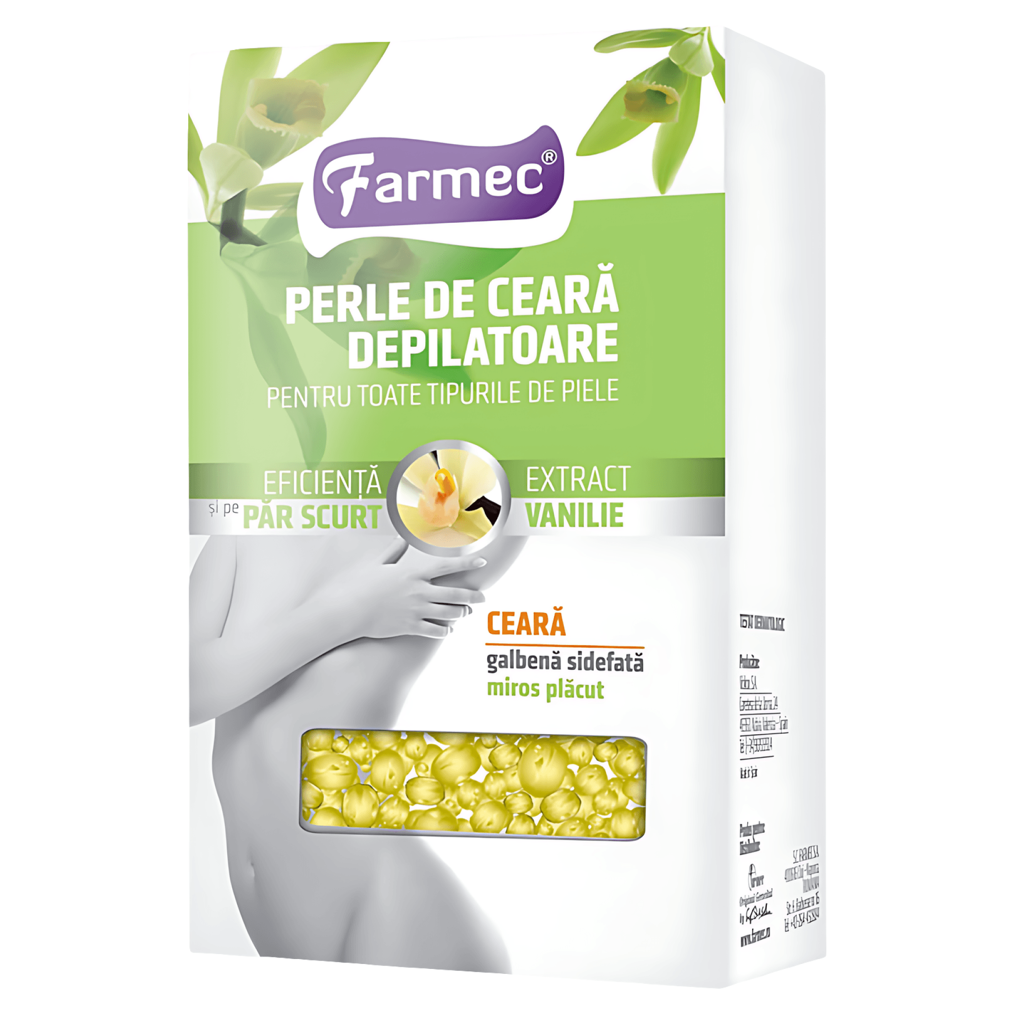 Perle de ceara depilatoare Farmec cu vanilie, 250 g