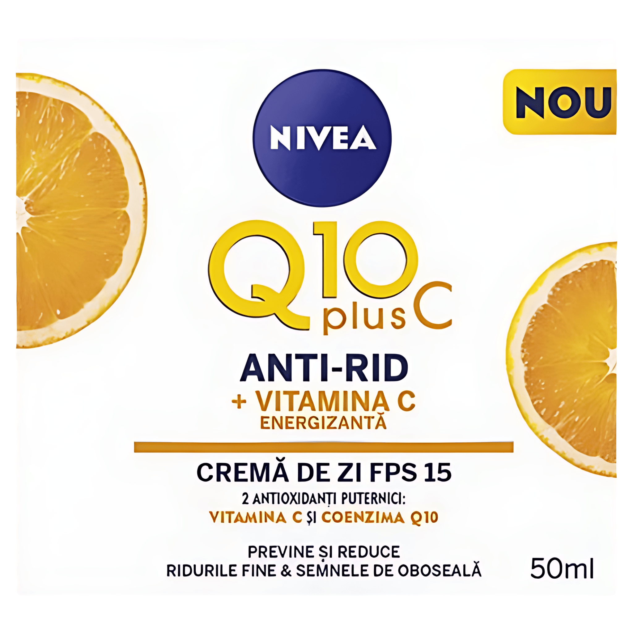 Crema de zi anti-rid Nivea Q10 Plus C, 50ml