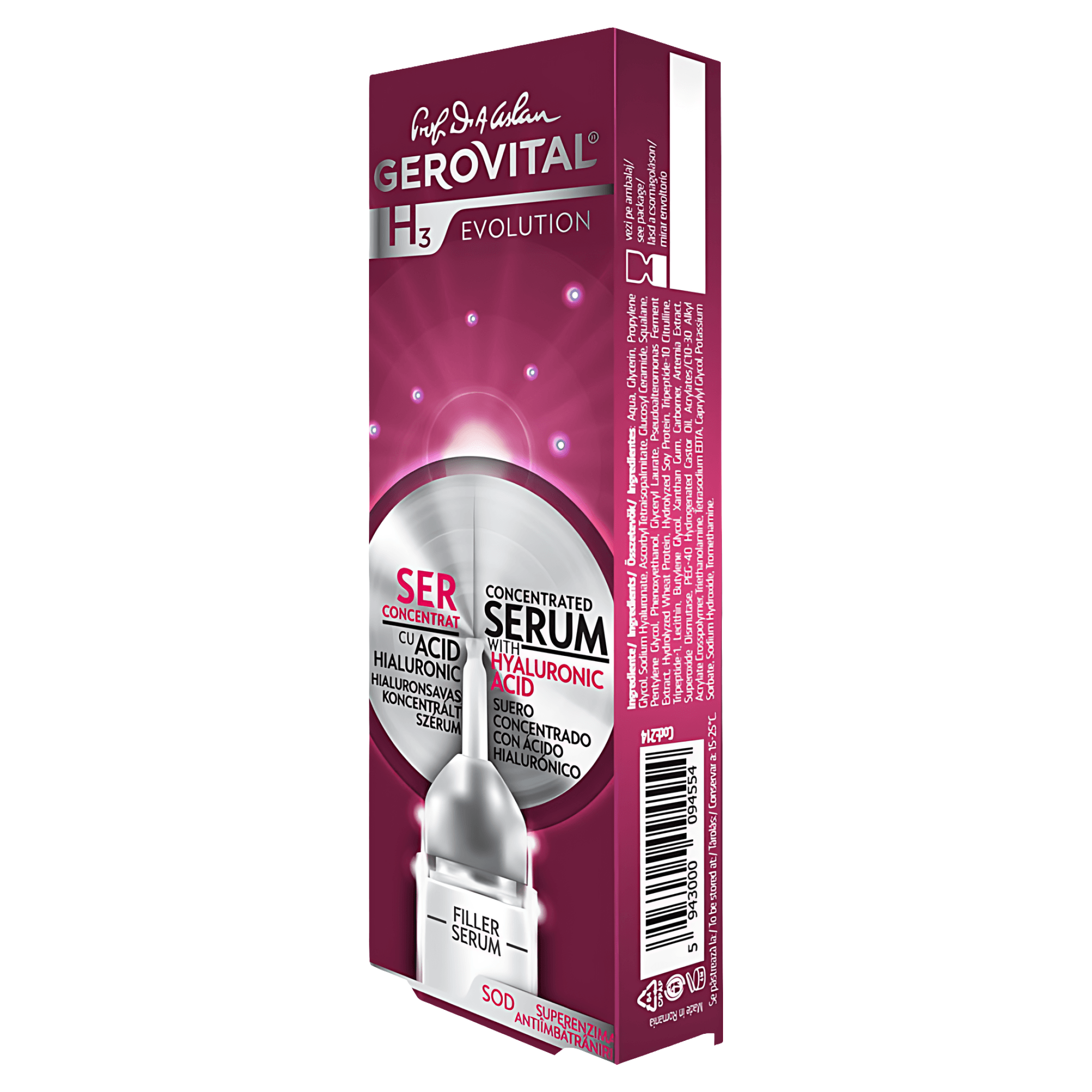 Ser concentrat GH3 Evolution cu acid hialuronic, 10 ml