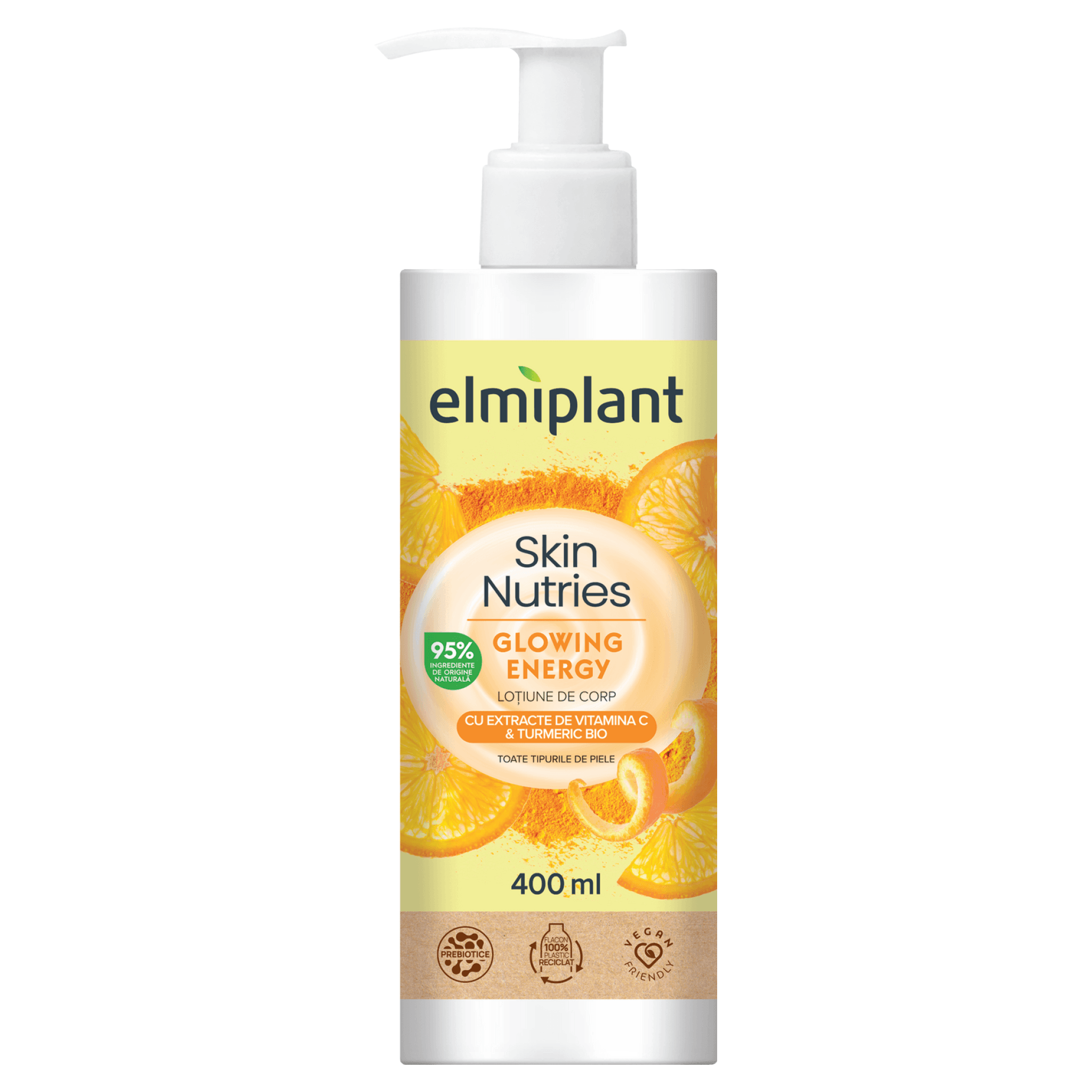 Lotiune de corp Elmiplant, cu vitamina C si turmeric, 400 ml