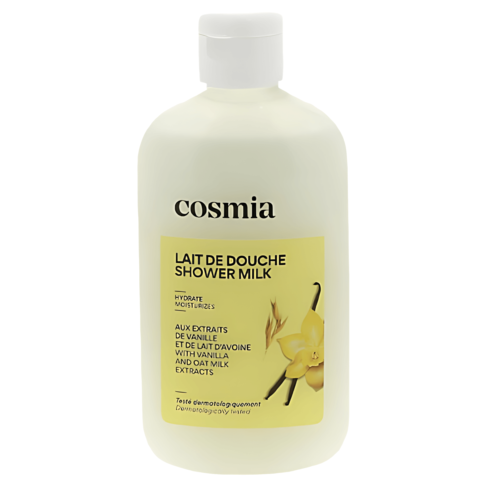 Gel de dus Cosmia, cu extract de vanilie si lapte de ovaz, 250 ml