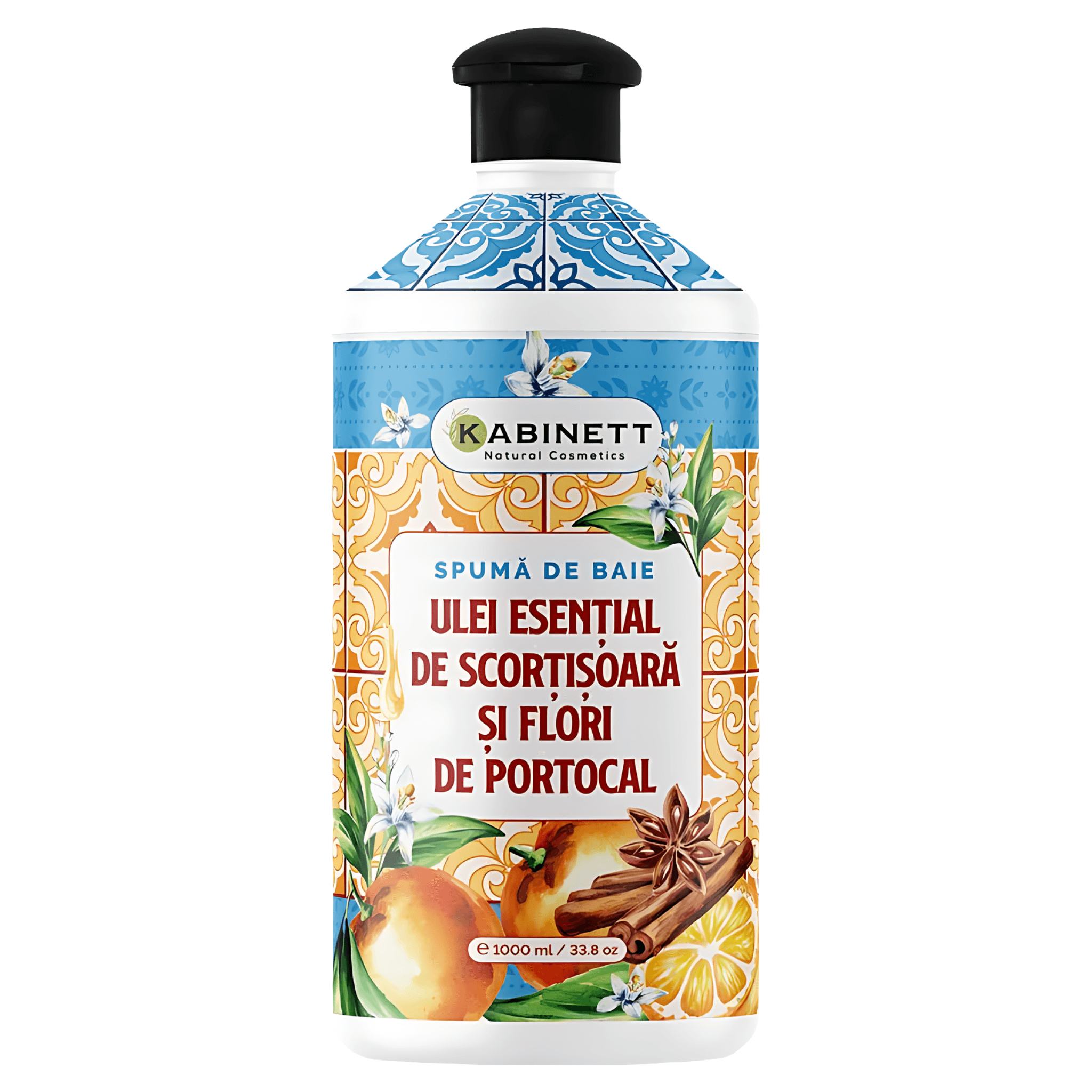 Spuma de baie cu ulei esential de scortisoara si floare de portocal Kabinett, 1000ml