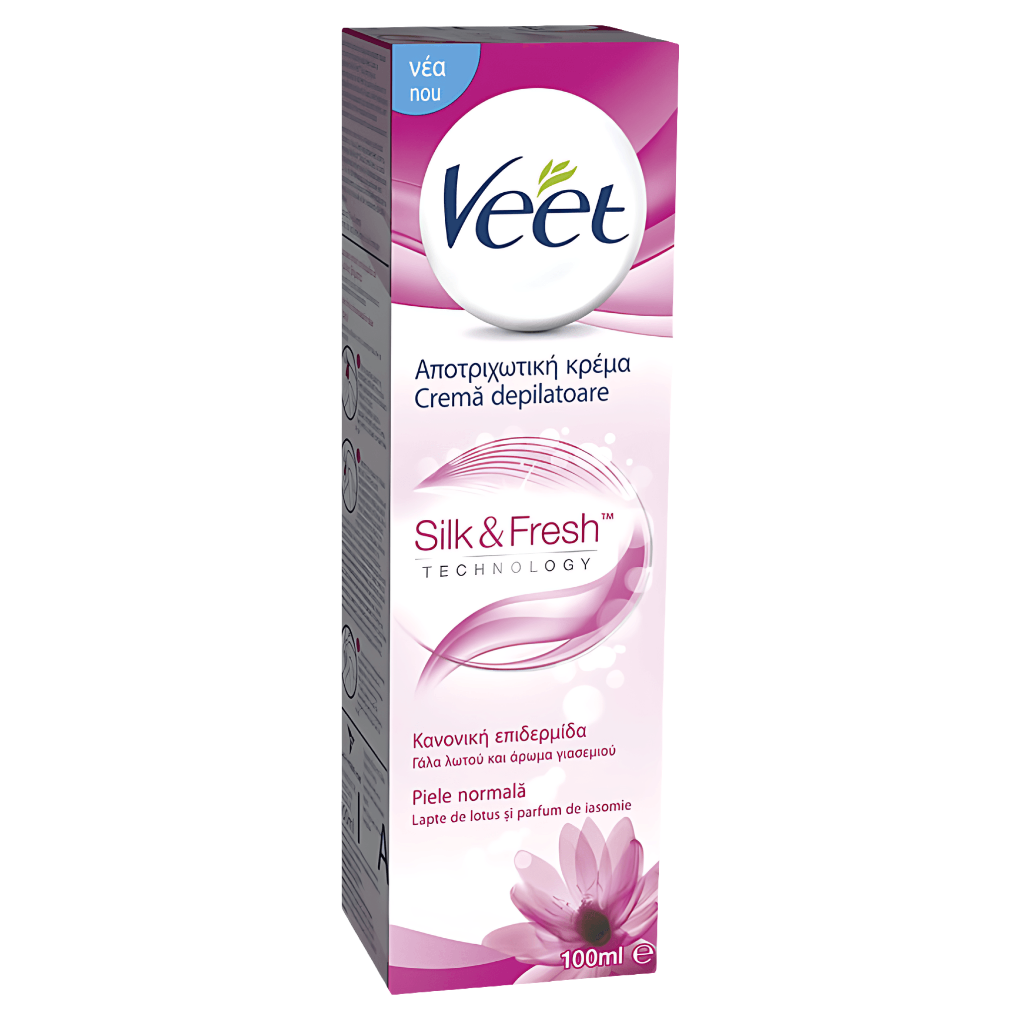 Crema depilatoare Veet cu lapte de lotus si iasomie pentru piele normala, 100 ml