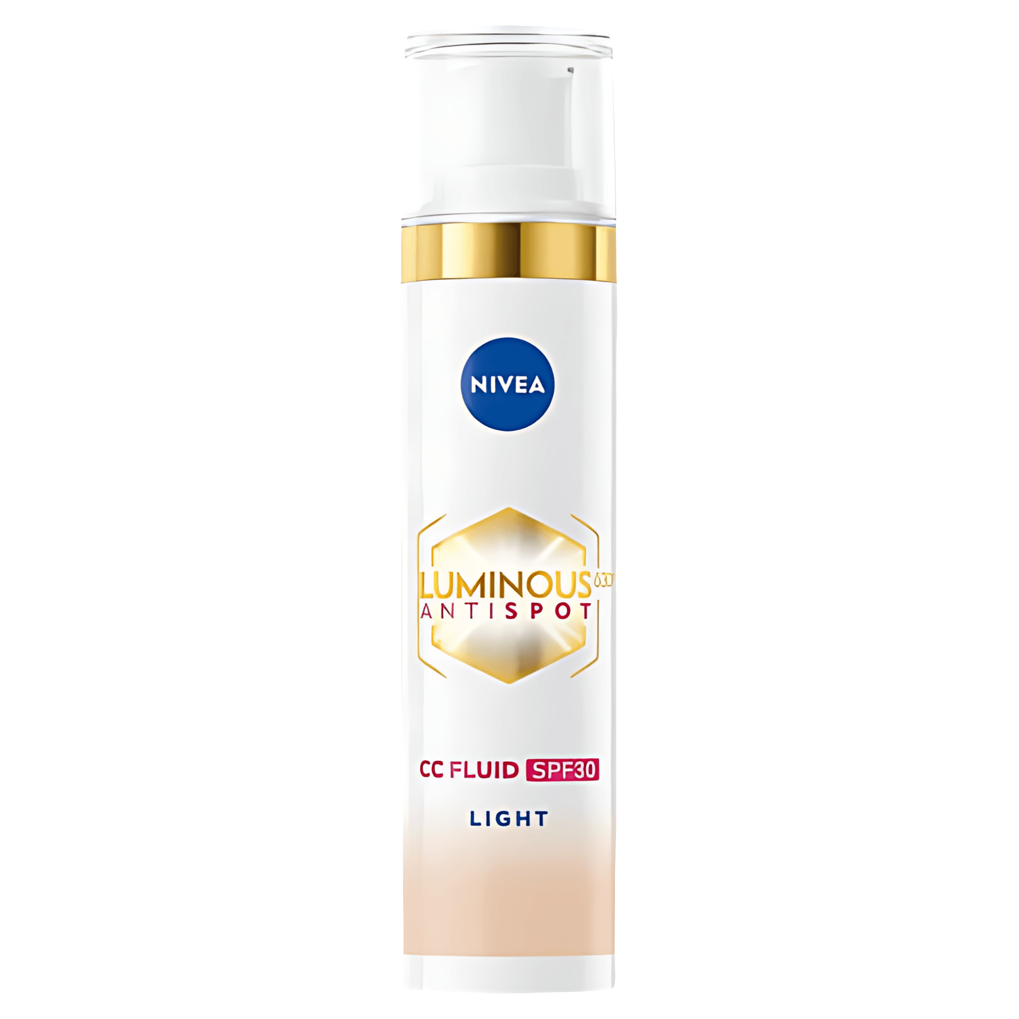 Crema fluid de zi Nivea Luminous Antispot CC SPF 30 Light, 30 ml