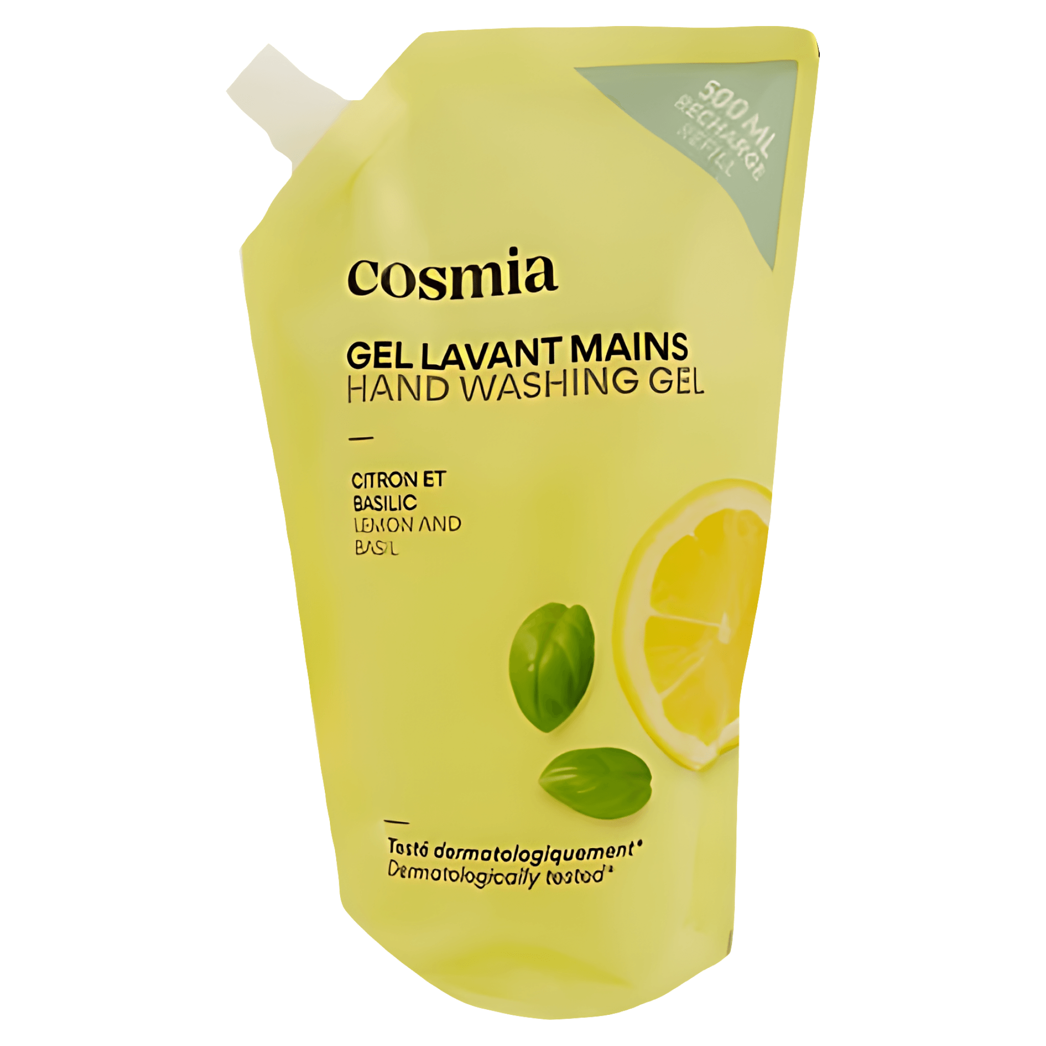 Rezerva sapun lichid cu parfum de lamaie si busuioc Cosmia, 500 ml