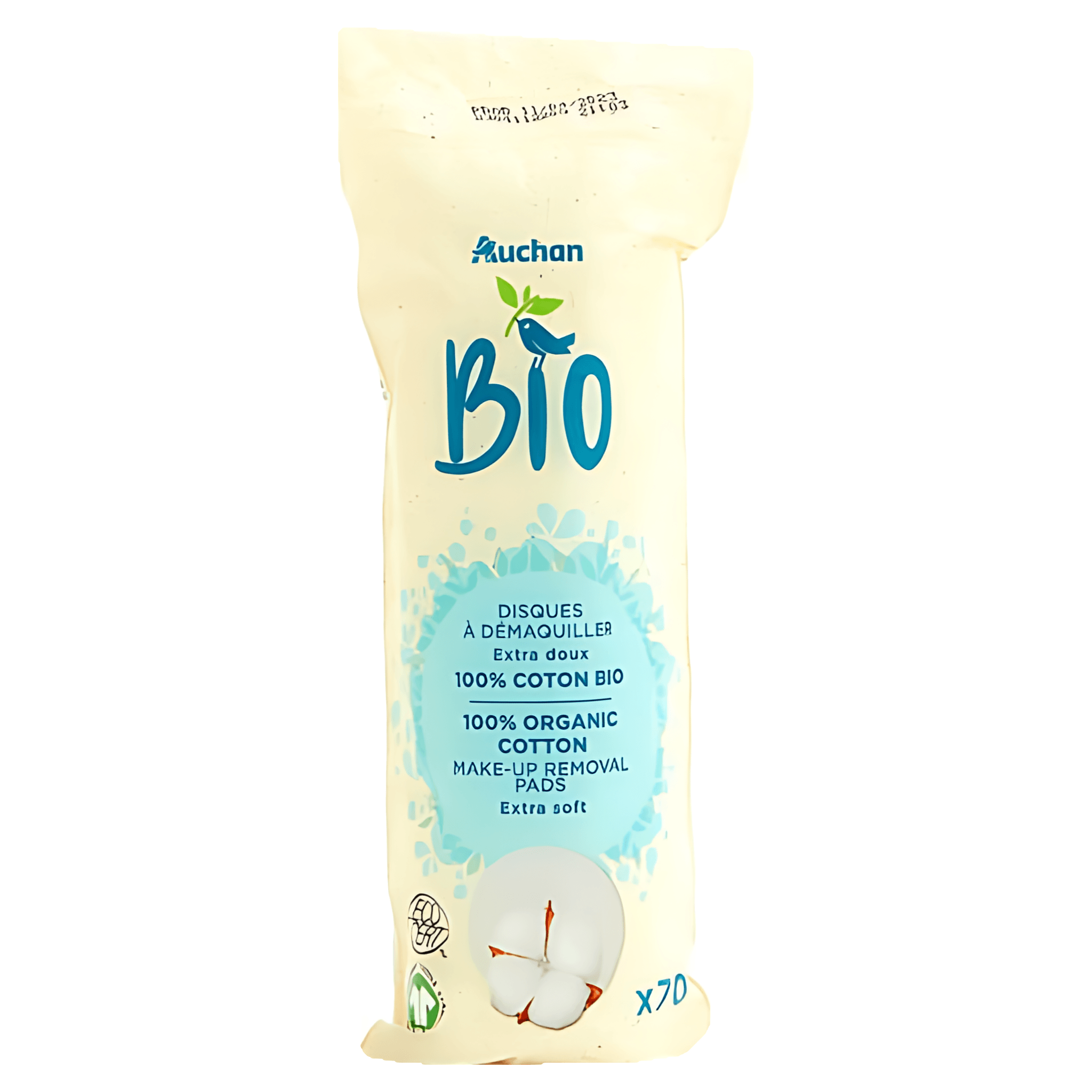 Dischete demachiante ecologice Auchan 70 bucati