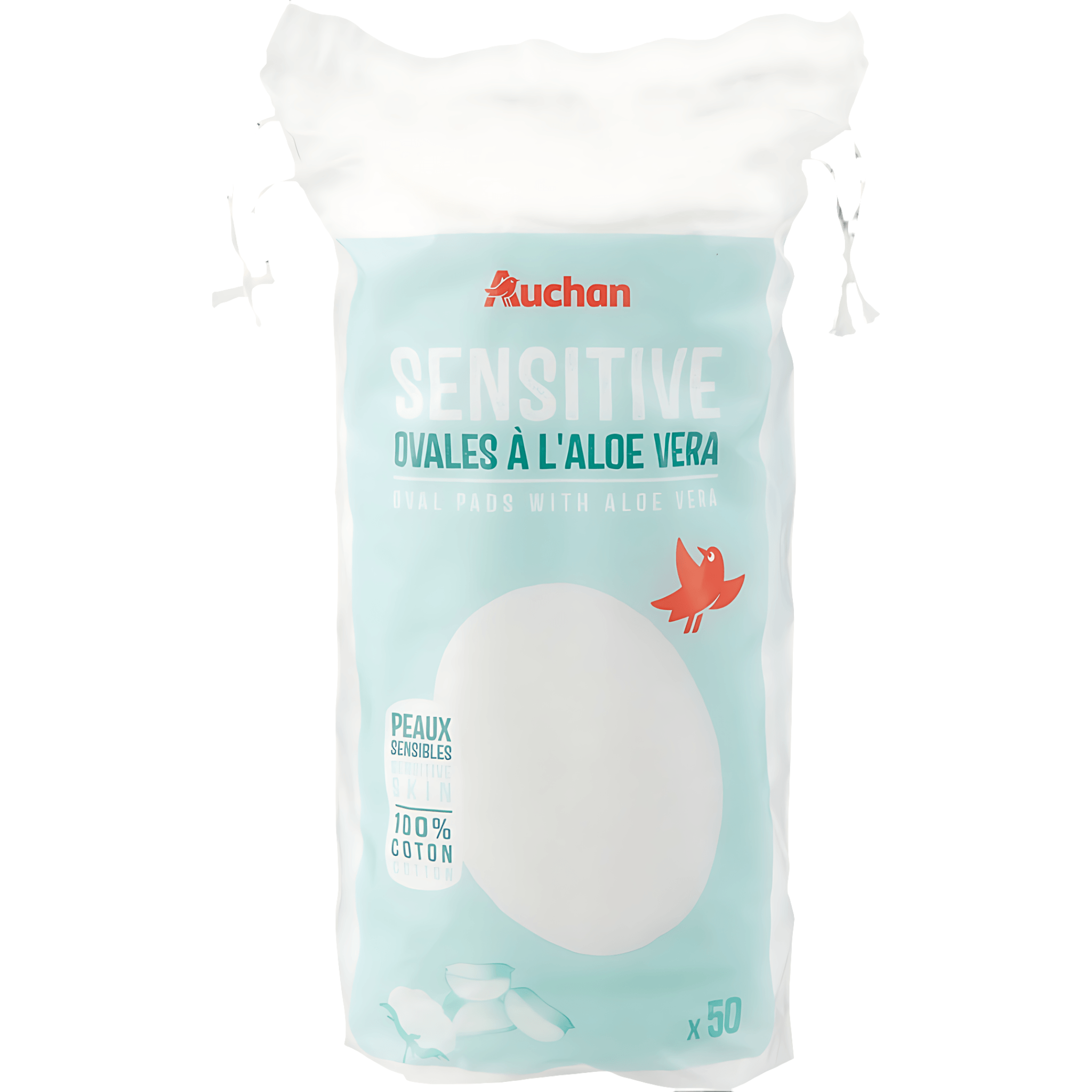Dischete demachiante Ultra Soft Auchan cu aloevera 50 bucati