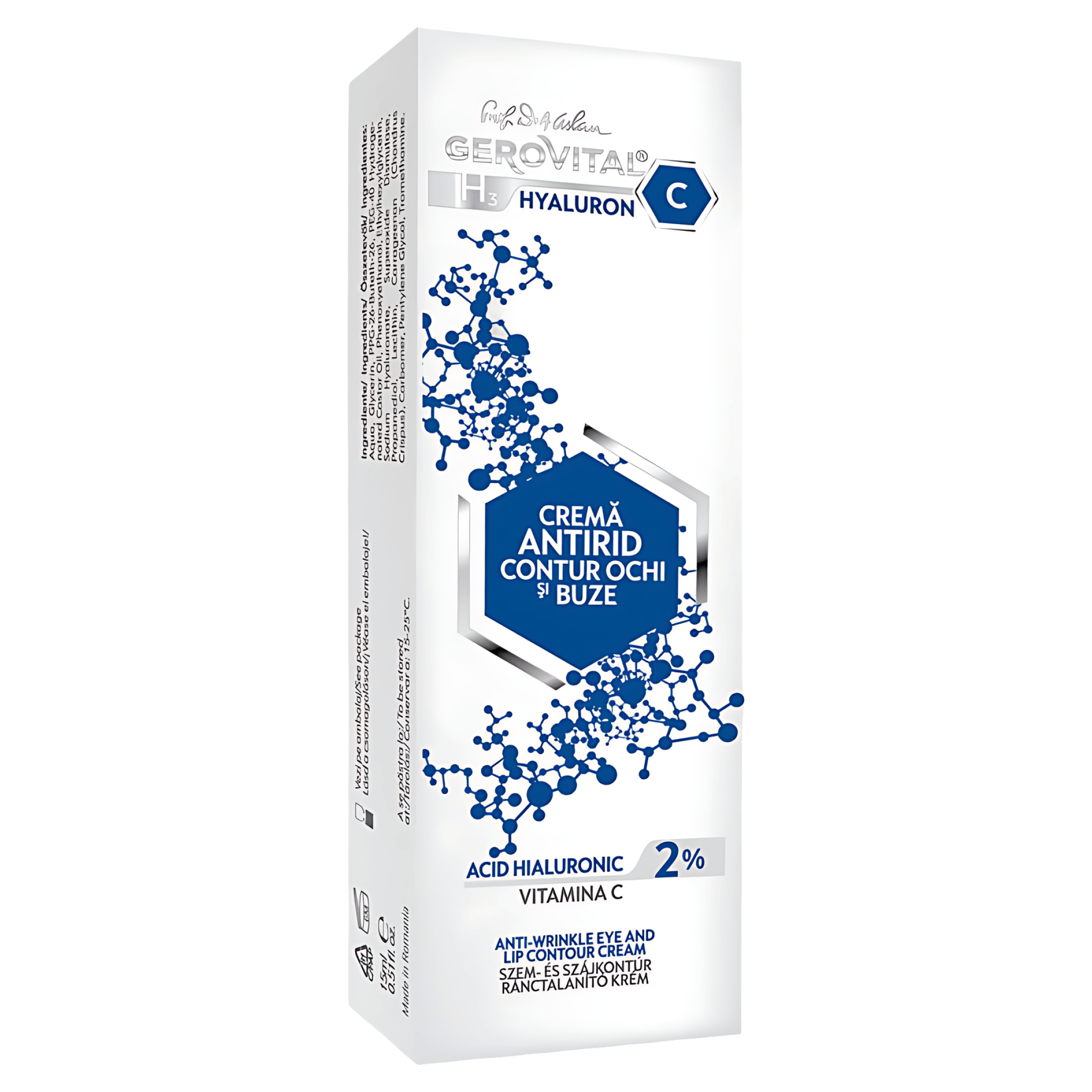 Crema antirid GH3 Hyaluron C pentru conturarea ochilor si buzelor